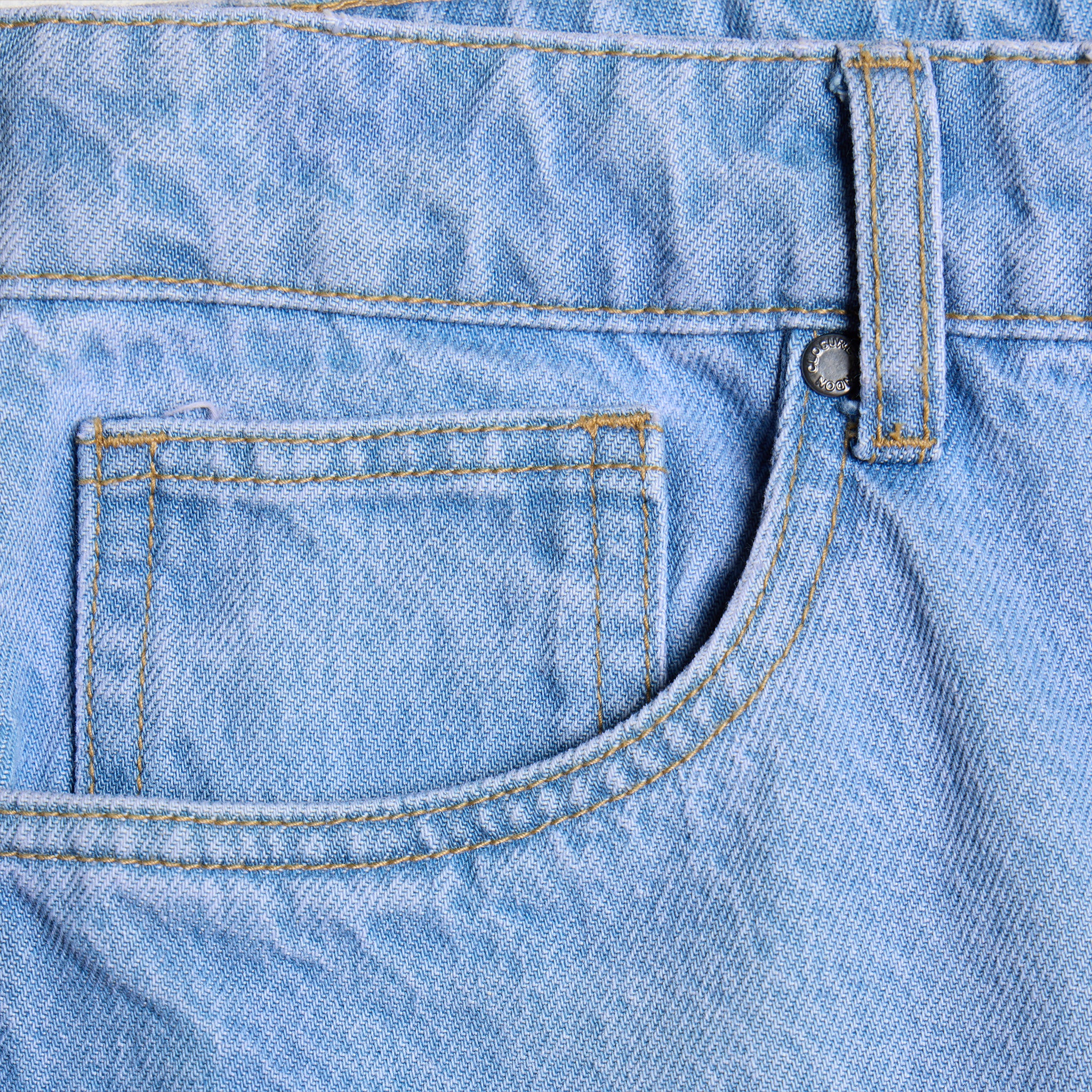 Loose Fit Denim Short | Light Blue Wash - Image 6