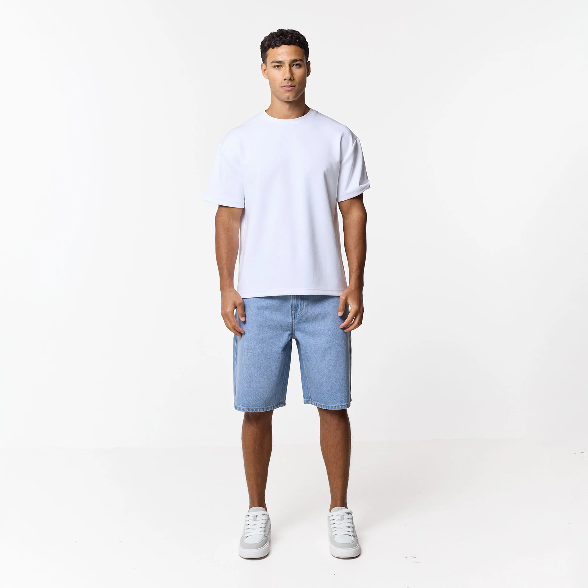 Loose Fit Denim Short | Light Blue Wash - Image 7