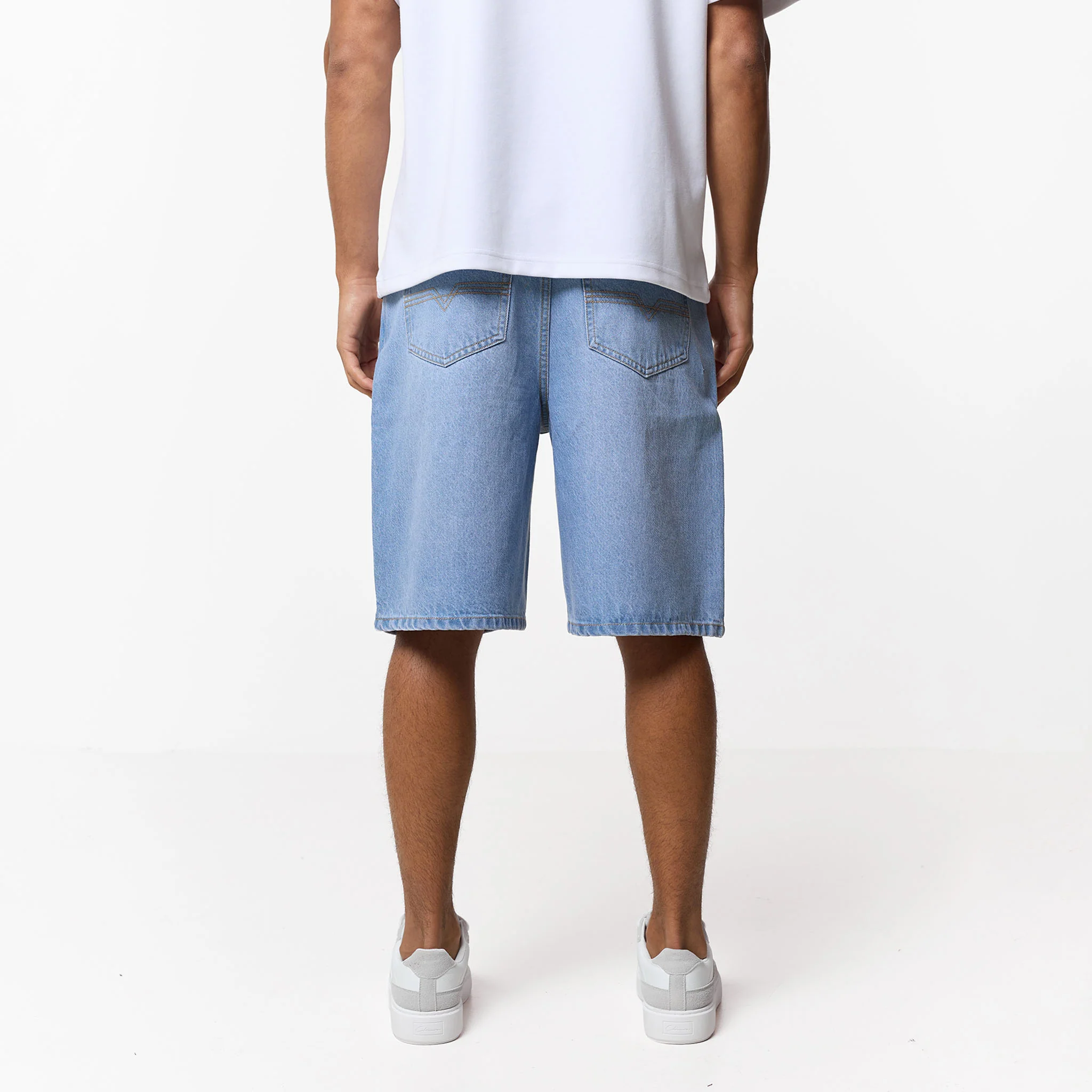 Loose Fit Denim Short | Light Blue Wash - Image 8