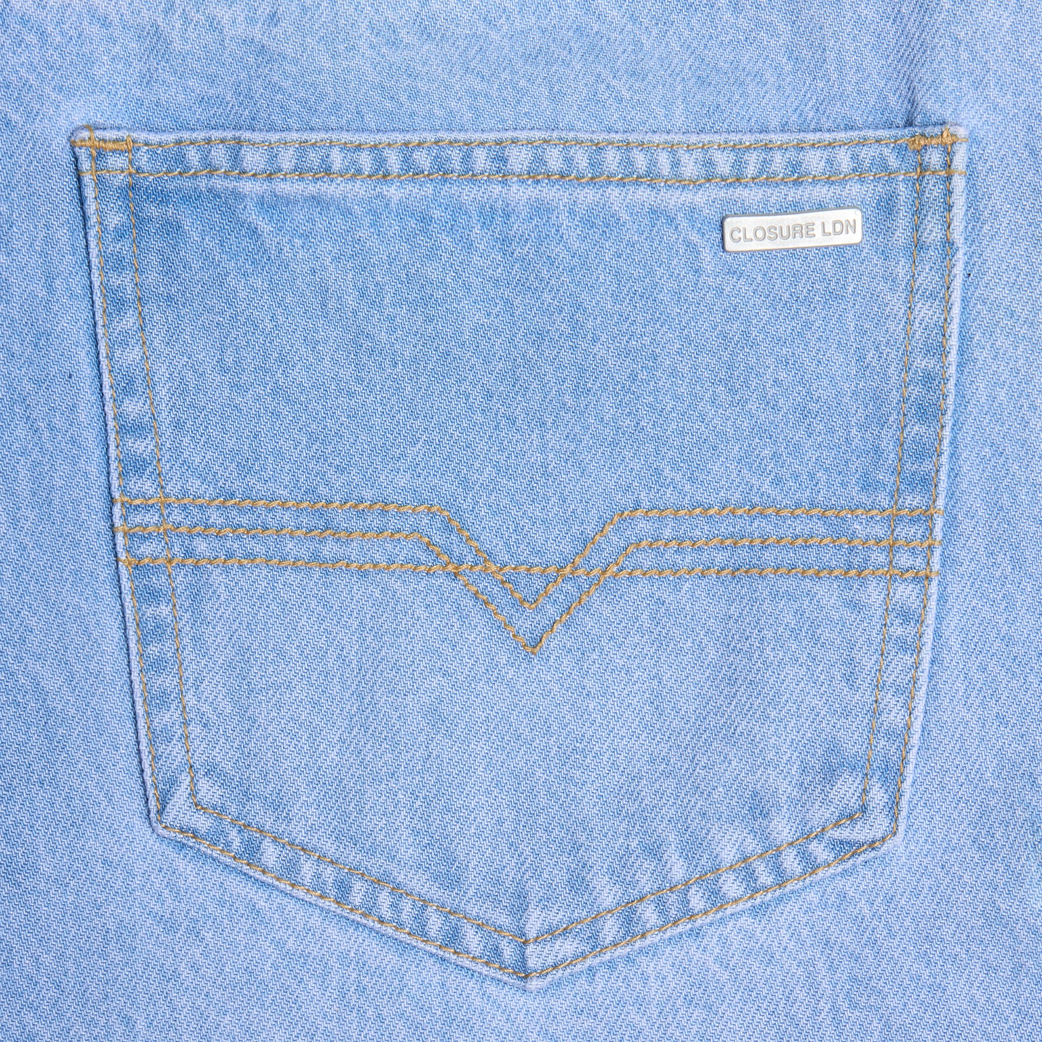 Loose Fit Denim Short | Light Blue Wash - Image 9