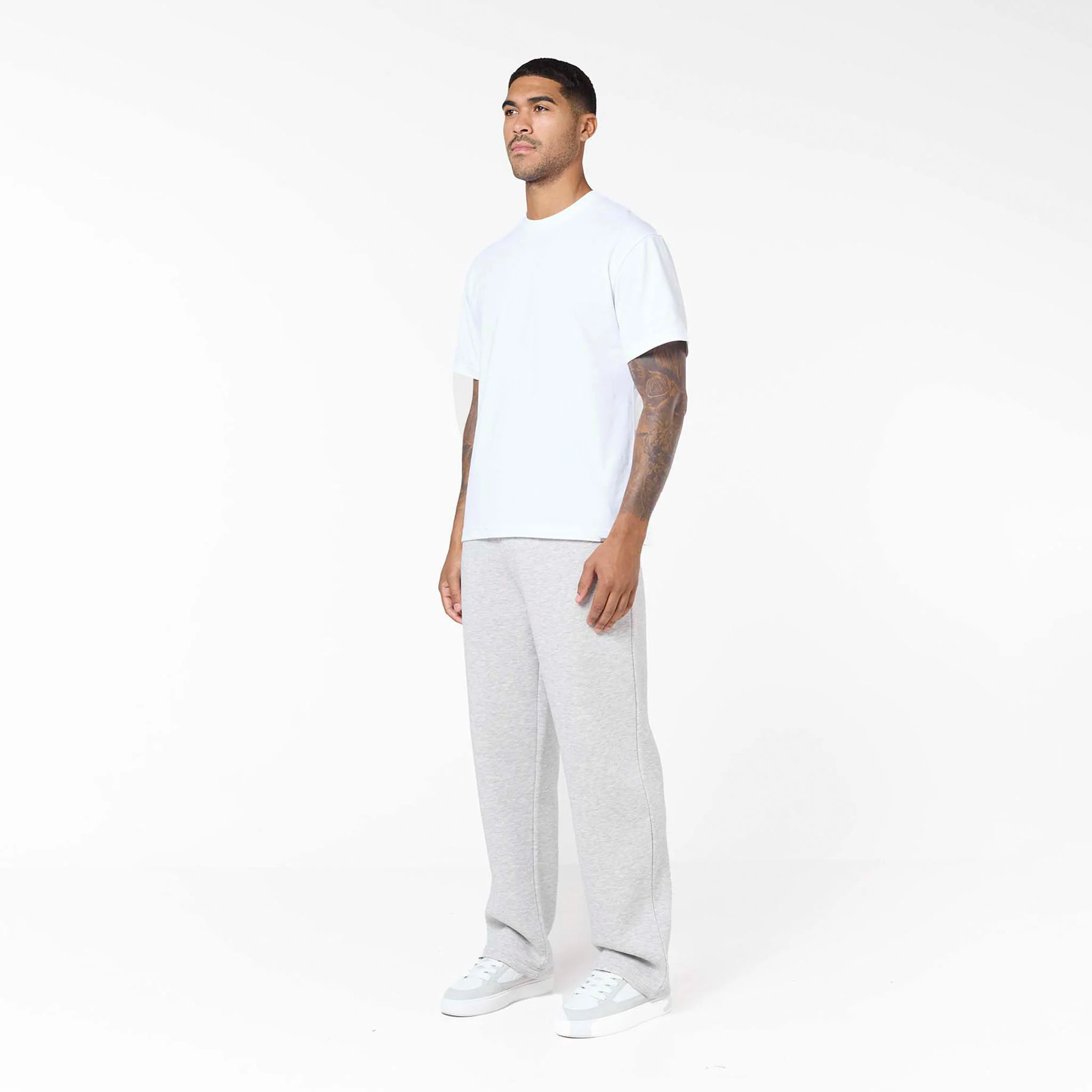 Loose Fit Open Hem Jogger | Grey Marl - Image 3