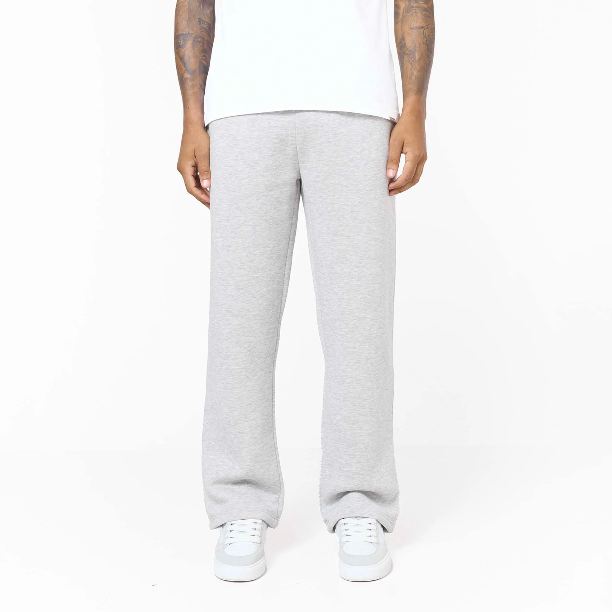 Loose Fit Open Hem Jogger | Grey Marl - Image 4