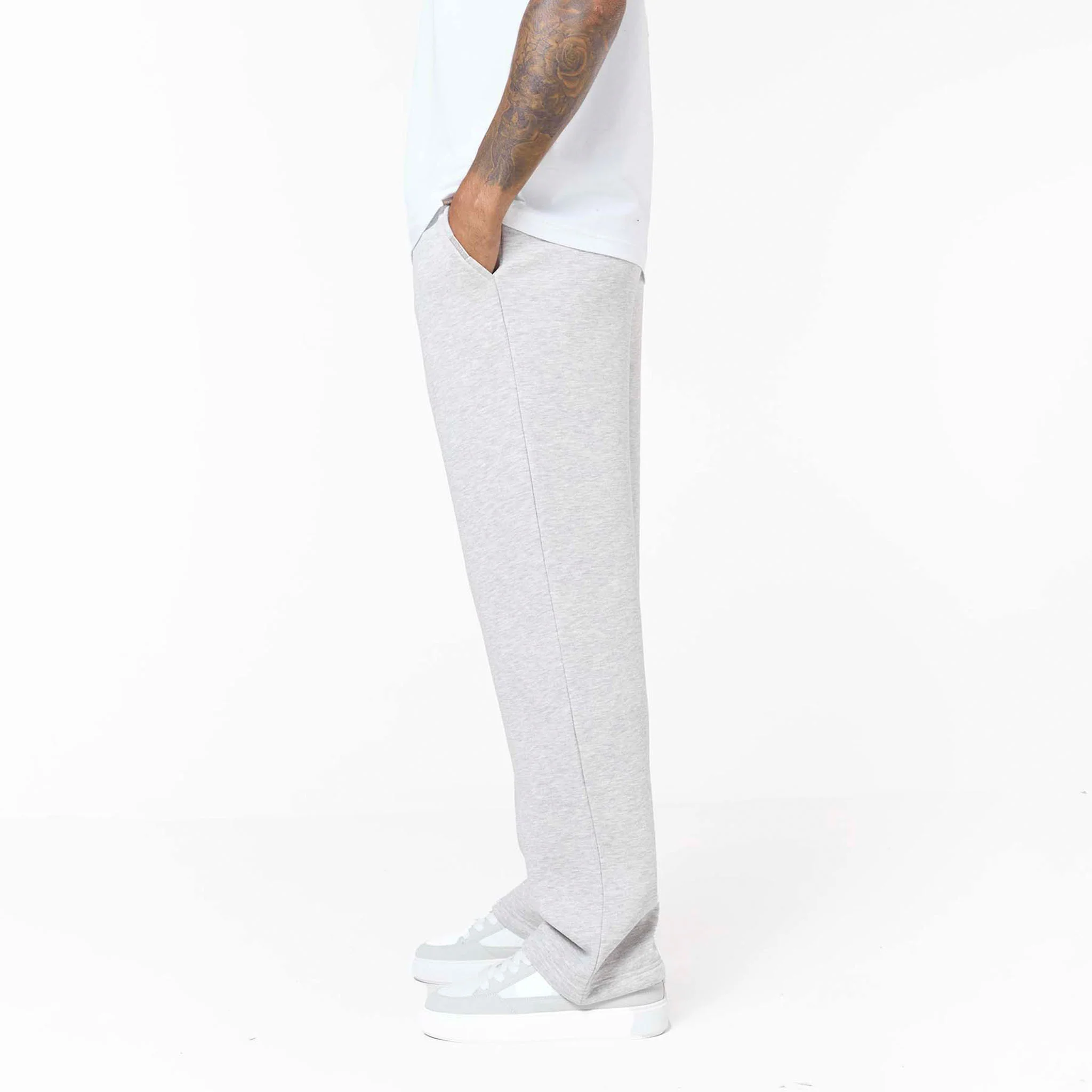 Loose Fit Open Hem Jogger | Grey Marl - Image 5