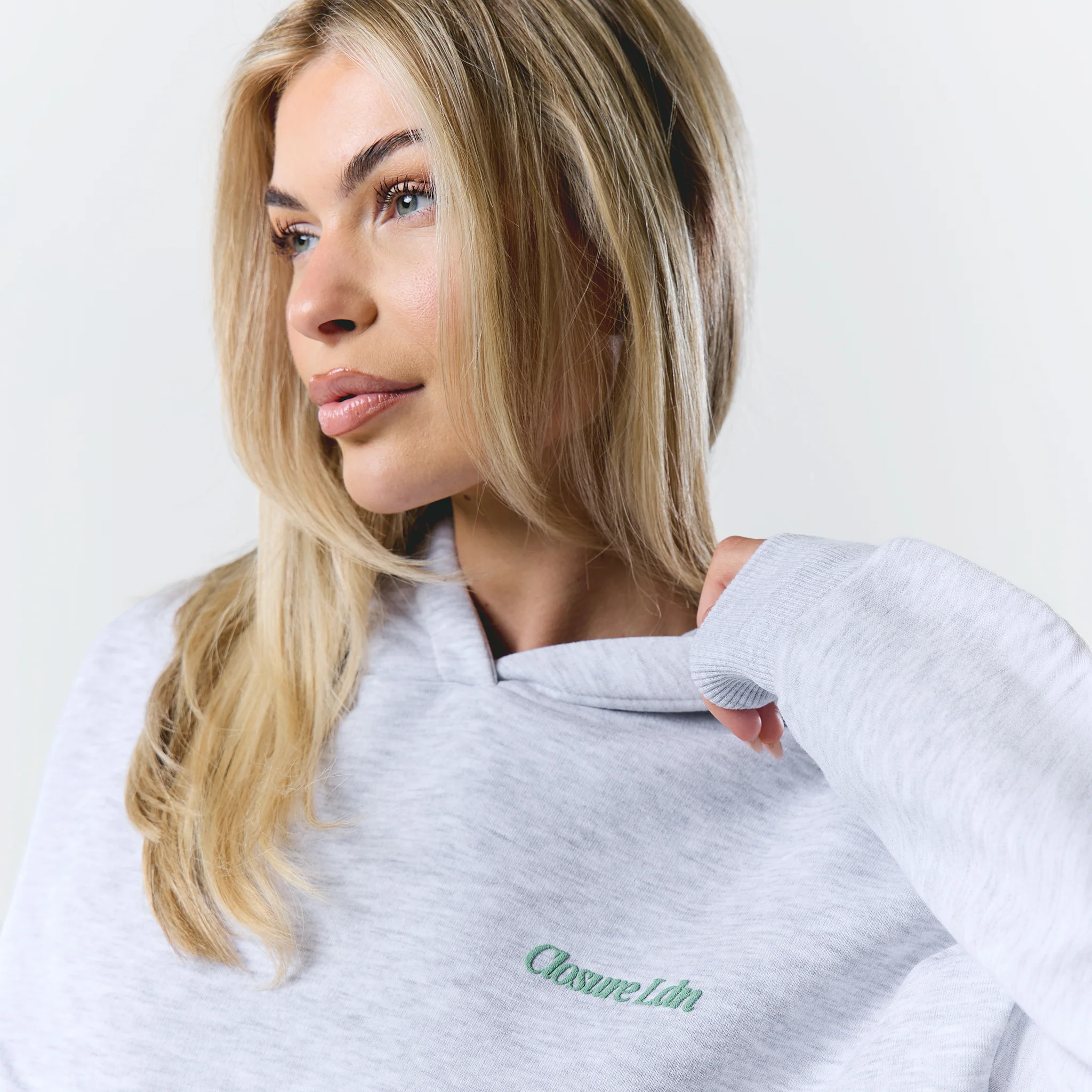 Matcha And Movement Hoodie | Grey Marl - Image 4