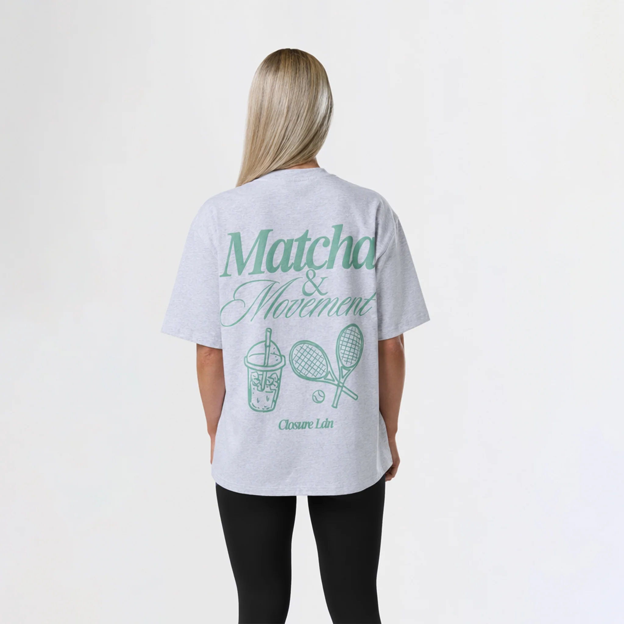Matcha And Movement T-Shirt | Grey Marl