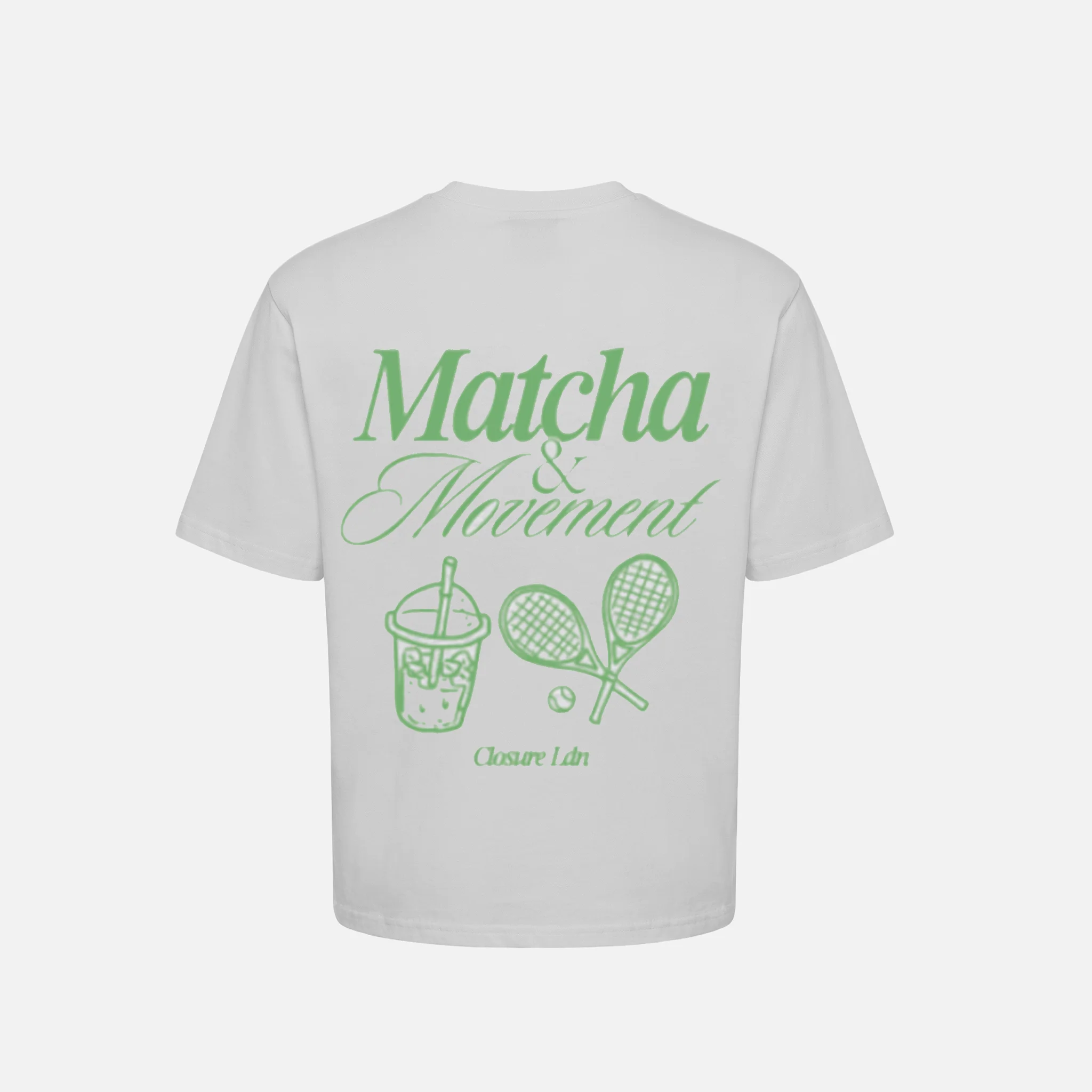 Matcha And Movement T-Shirt | Grey Marl - Image 4