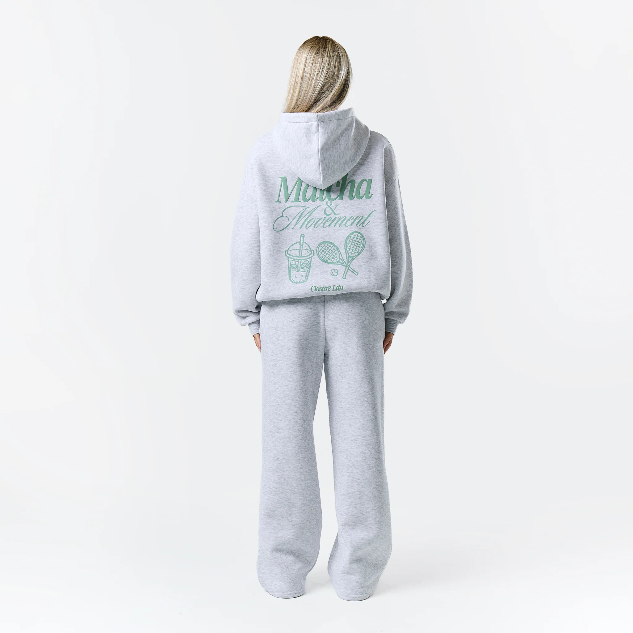 Matcha And Movement Tracksuit | Grey Marl - Image 3