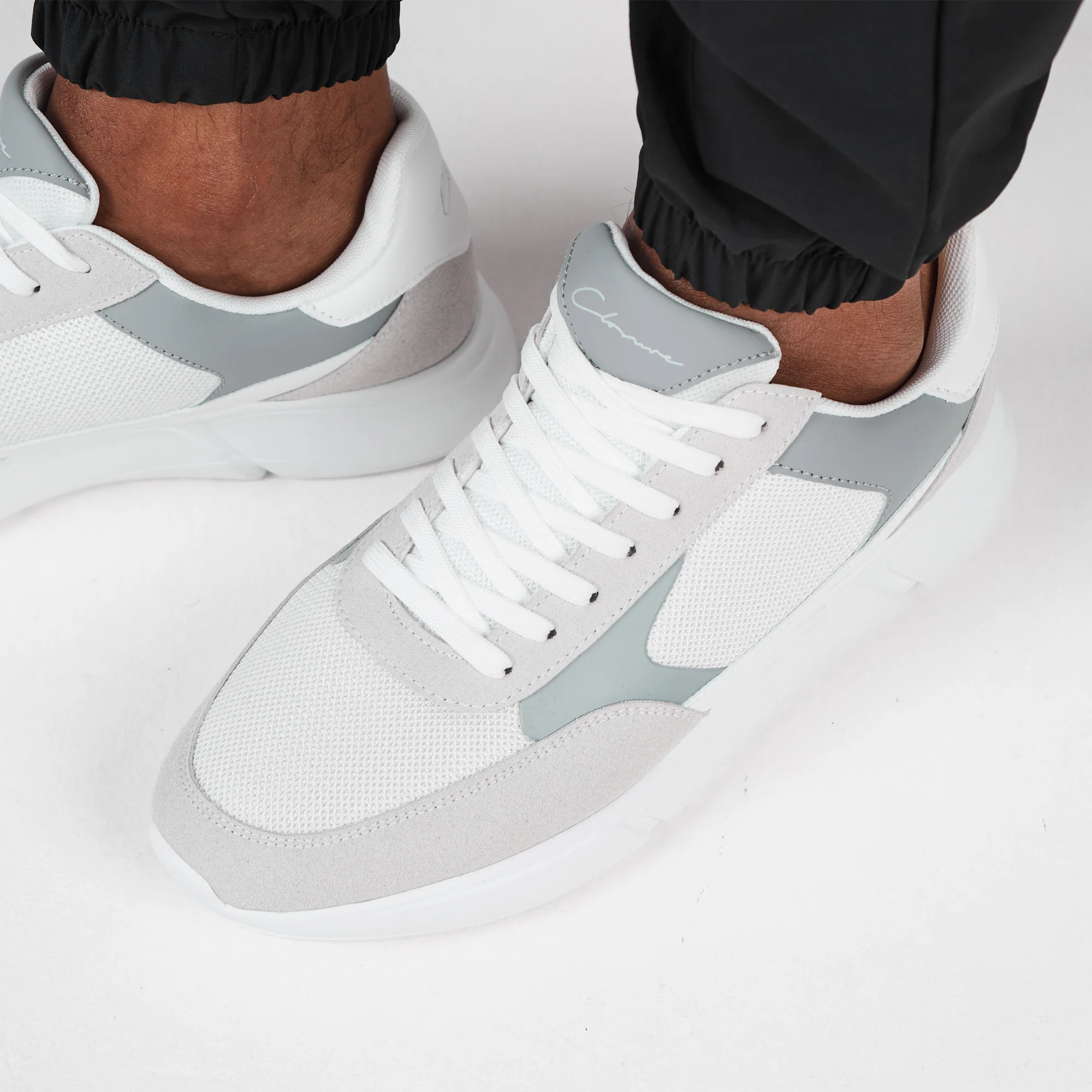 Premium Mesh Runner | White/Grey - Image 8