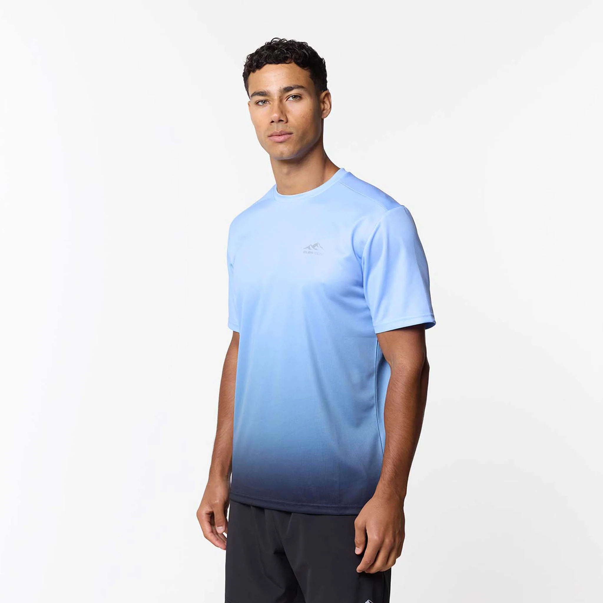 Ombre Poly T-Shirt | Blue - Image 4