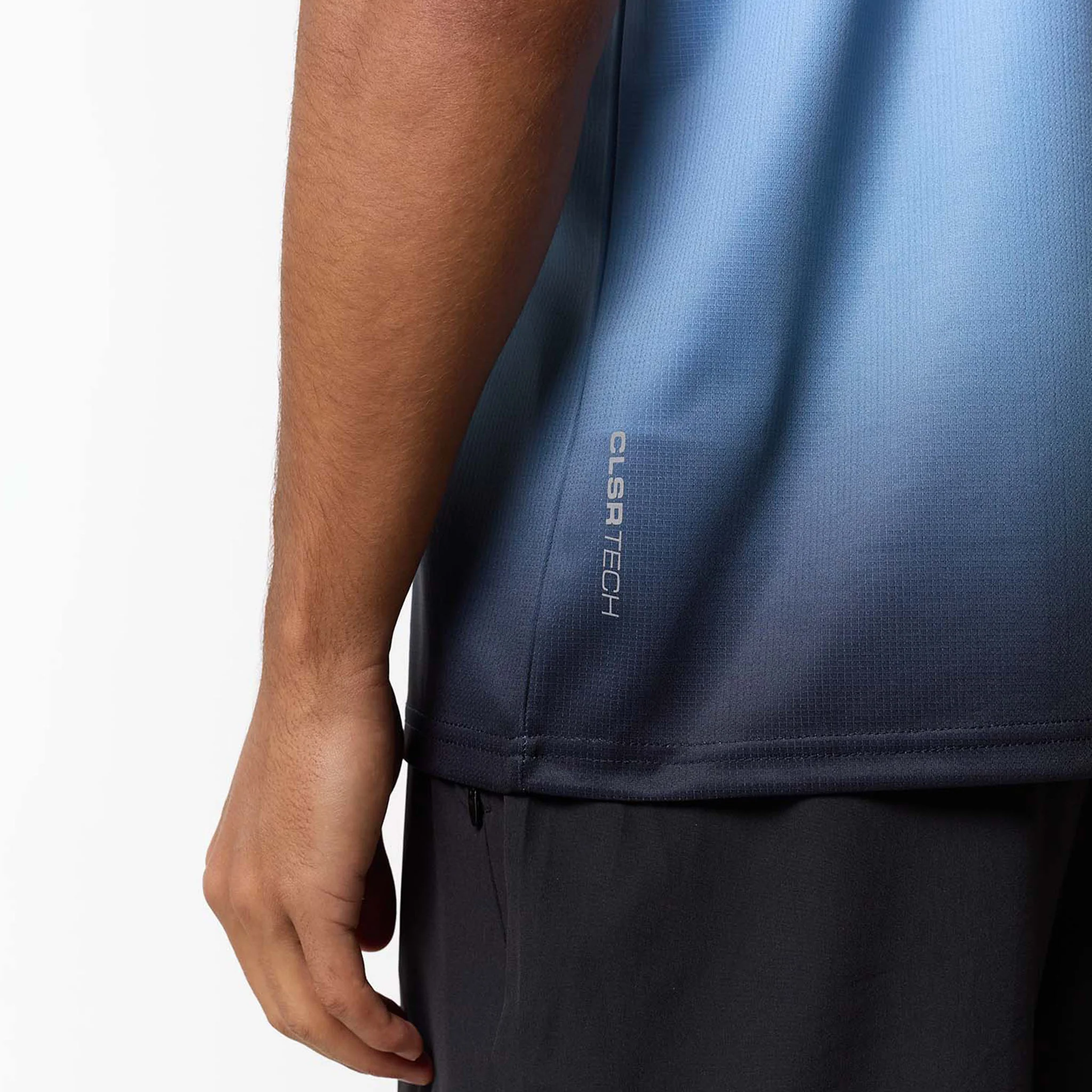 Ombre Poly T-Shirt | Blue - Image 7