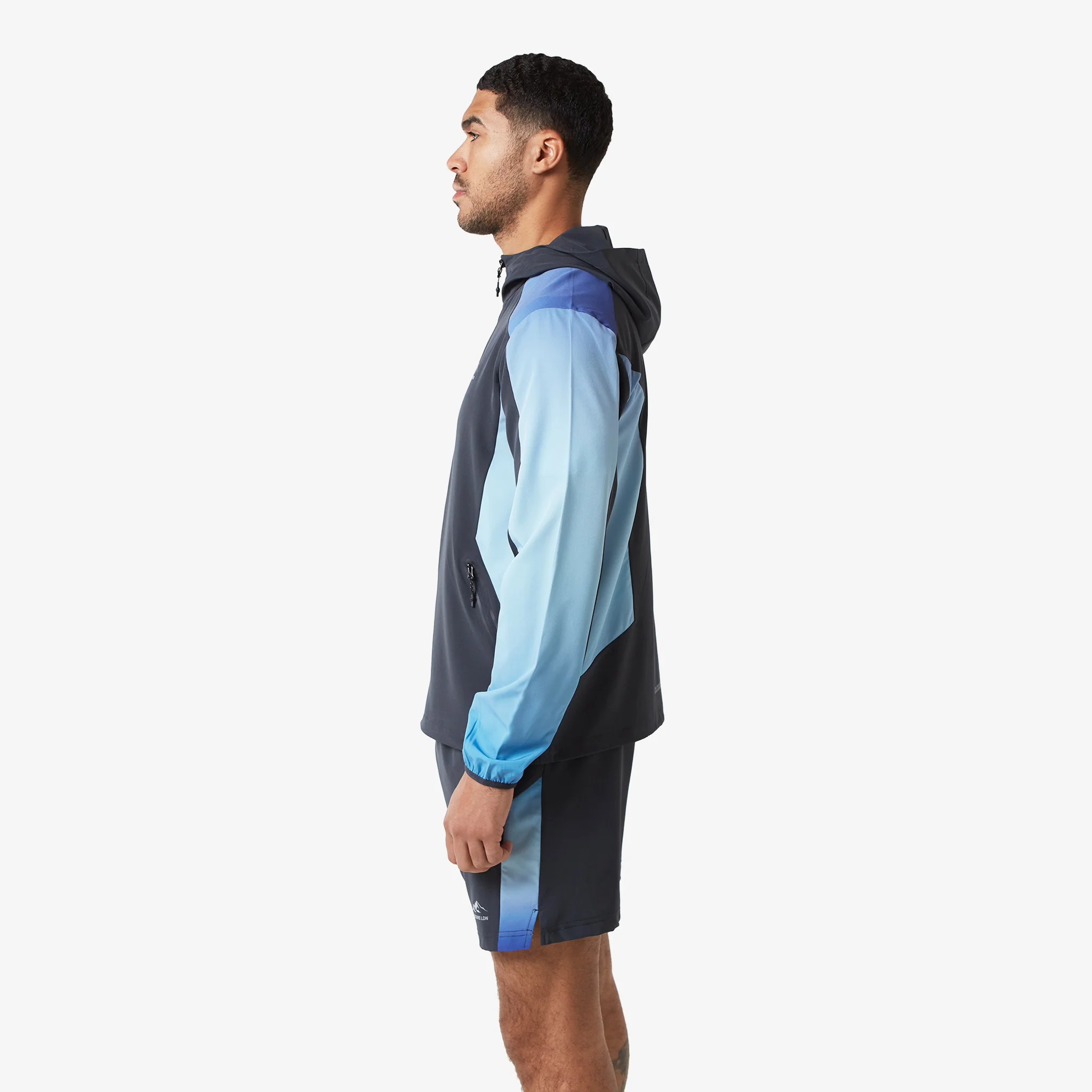 Ombre Print Windbreaker Jacket | Blue - Image 4