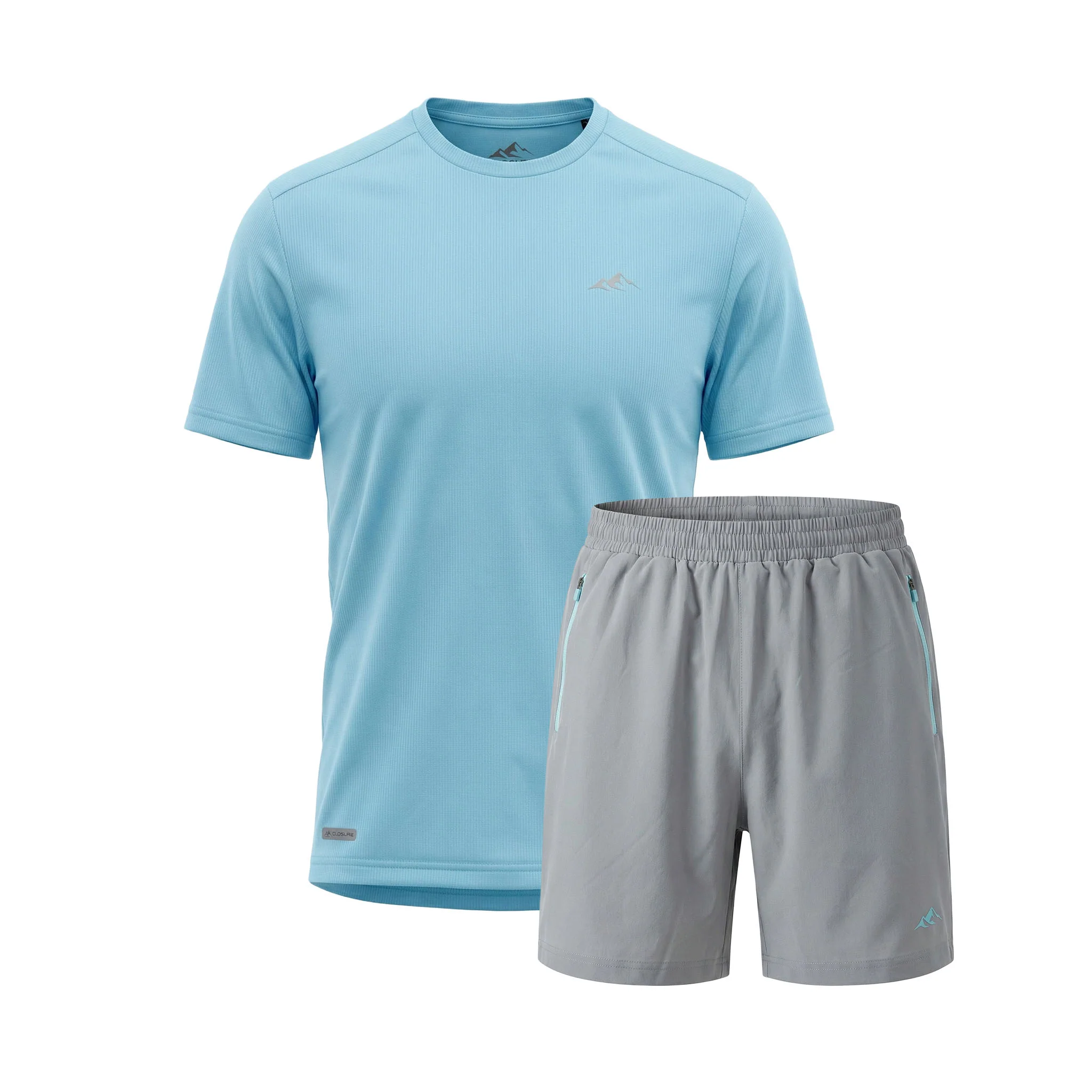 Pace Performance Twinset | Aqua Blue/Ice Grey - Image 12