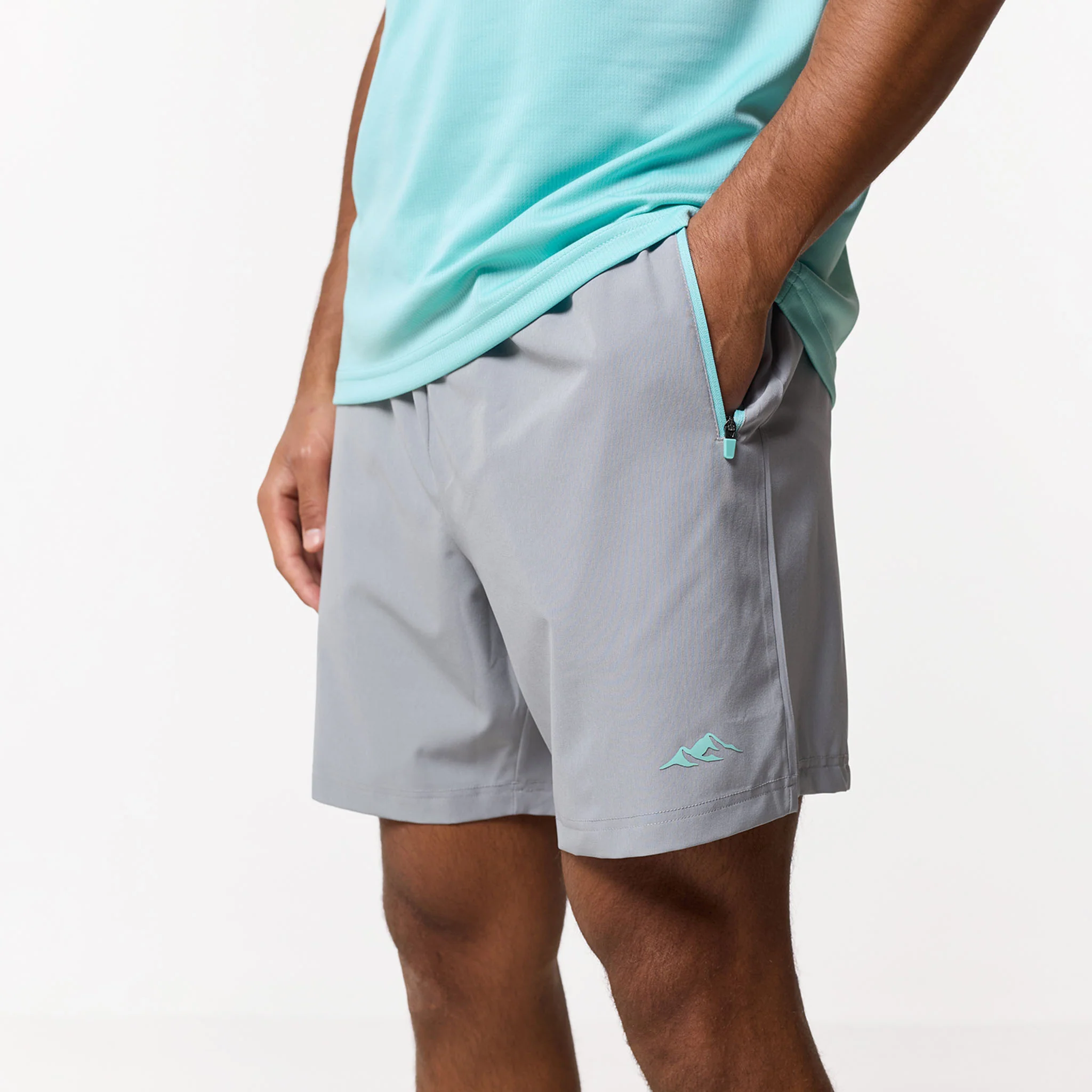 Pace Performance Twinset | Aqua Blue/Ice Grey - Image 6