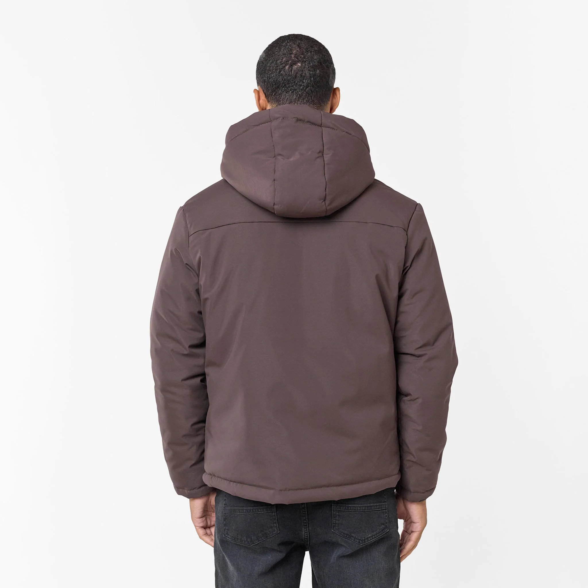 Padded Utility Shell Jacket | Brown - Image 10
