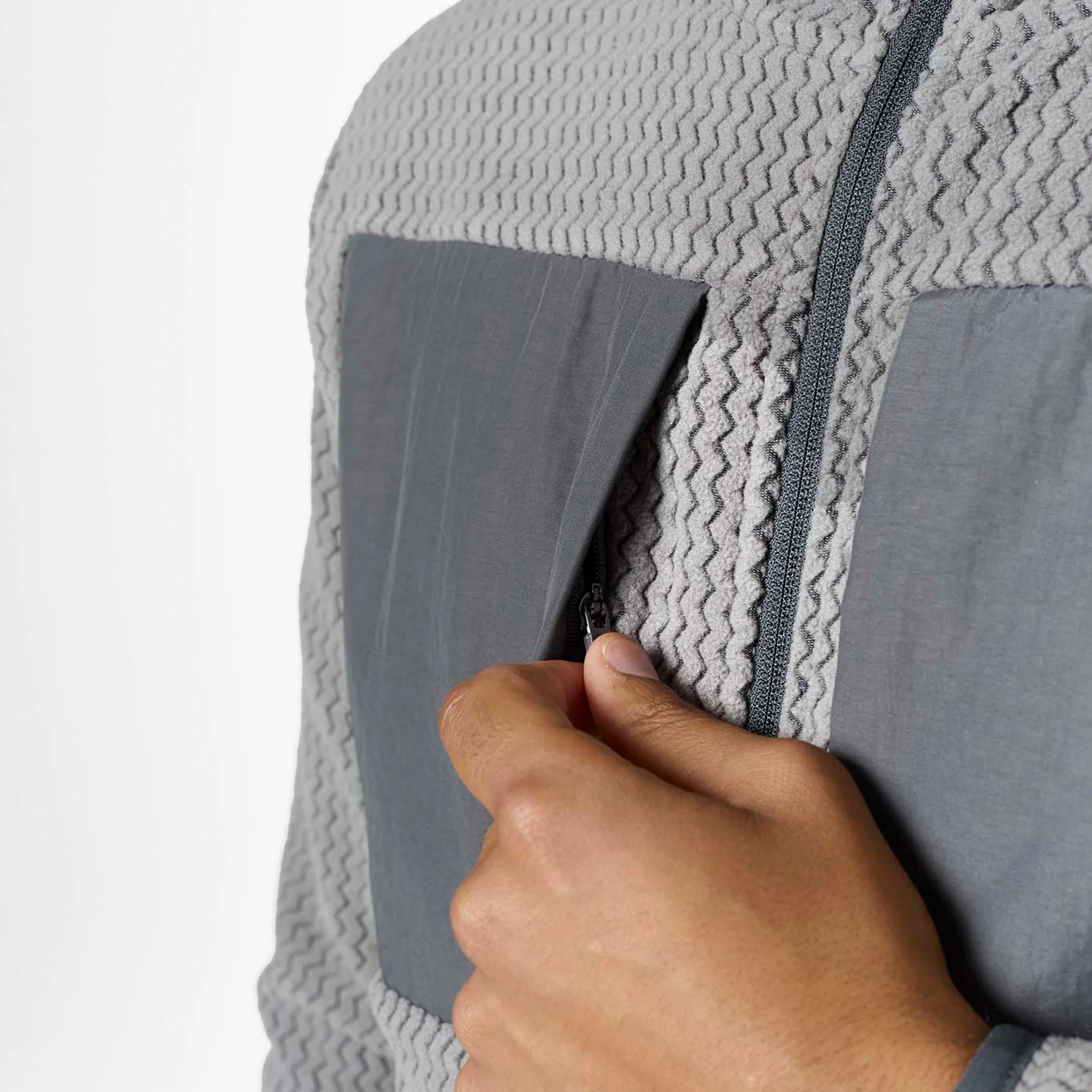 Peaks Polar Fleece Jacket | Mid Grey - Image 5