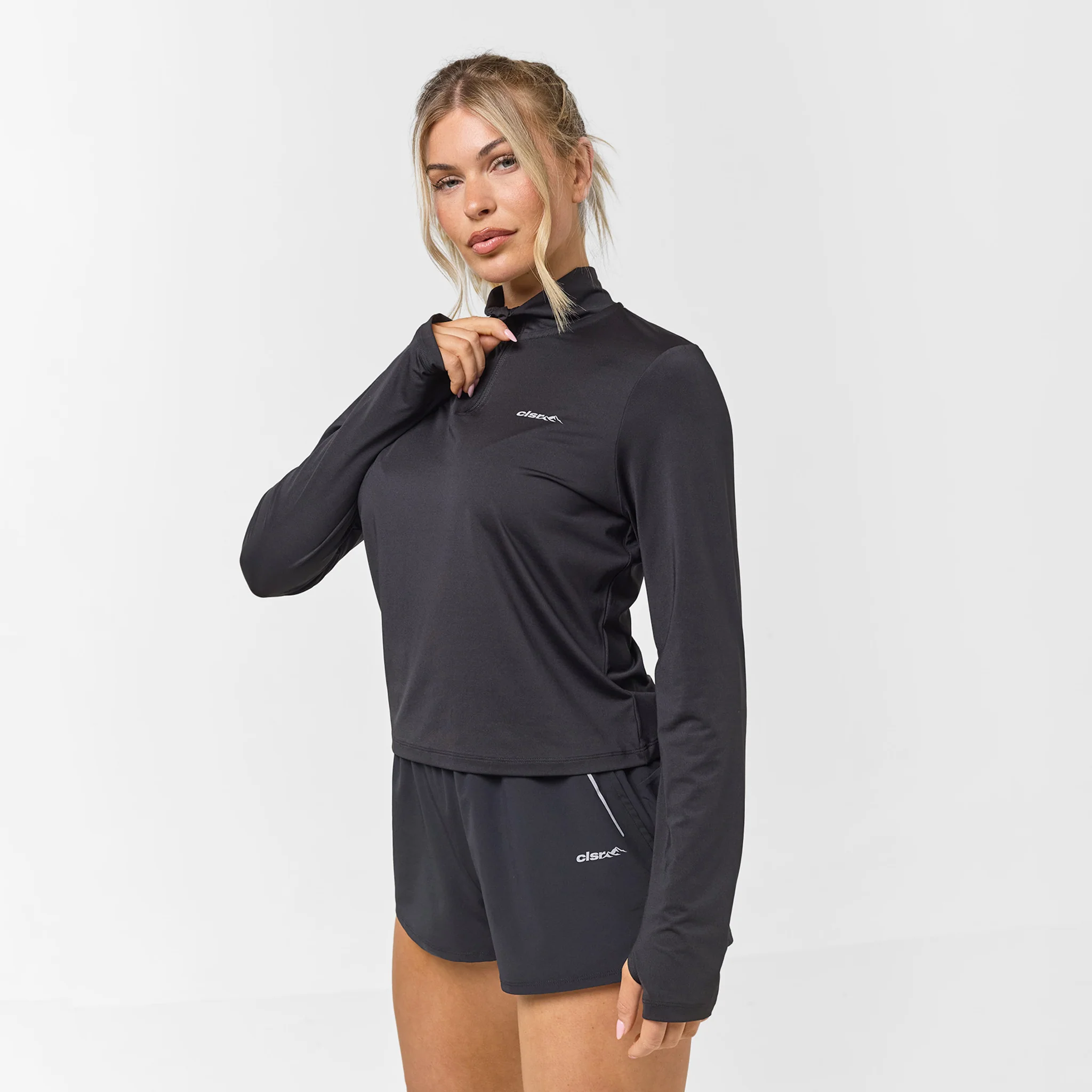 Performance 1/4 Zip Top & Short Set | Black - Image 3