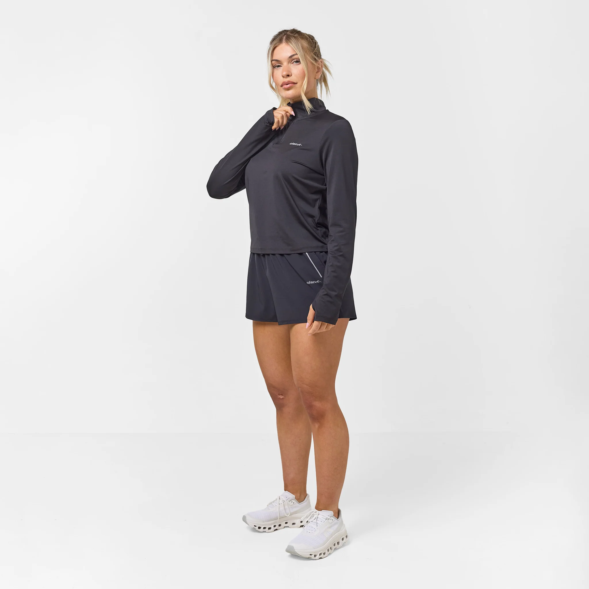 Performance 1/4 Zip Top & Short Set | Black - Image 5