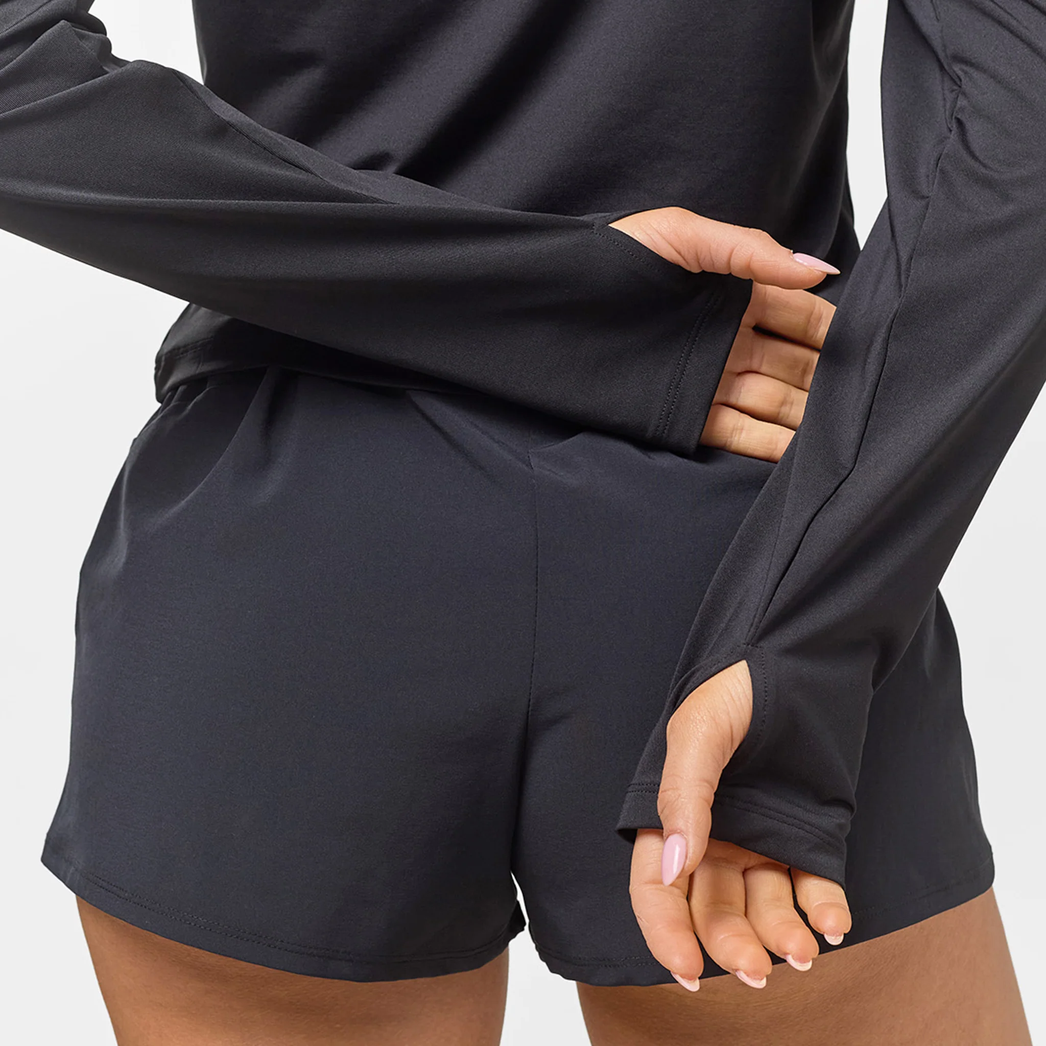 Performance 1/4 Zip Top & Short Set | Black - Image 7