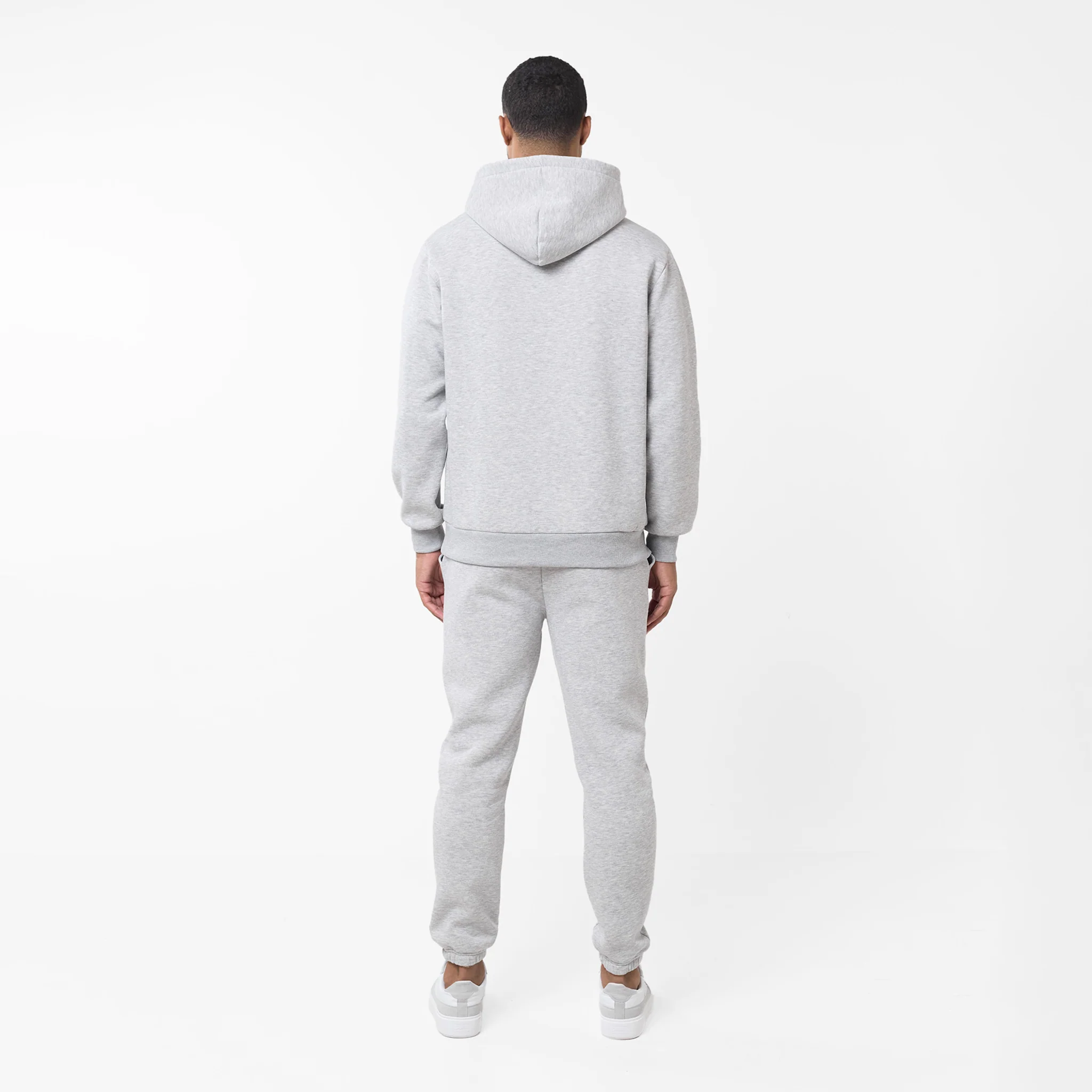 Pleated Cuffed Jogger | Grey Marl - Image 4