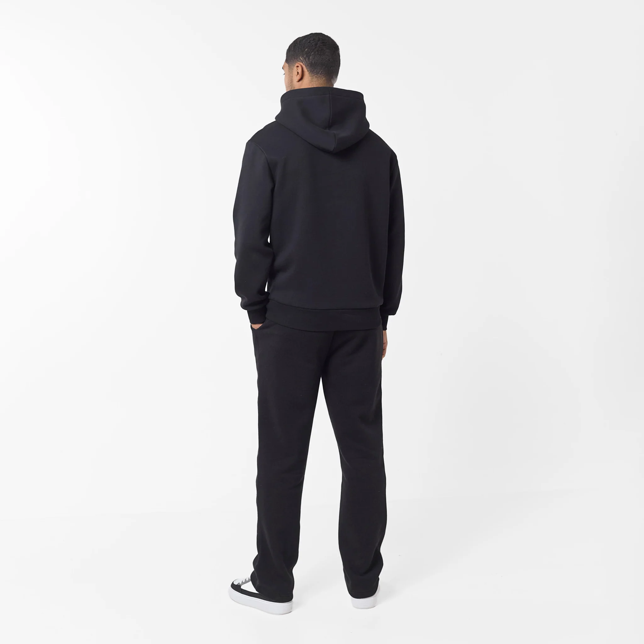 Pleated Open Hem Jogger | Black - Image 5
