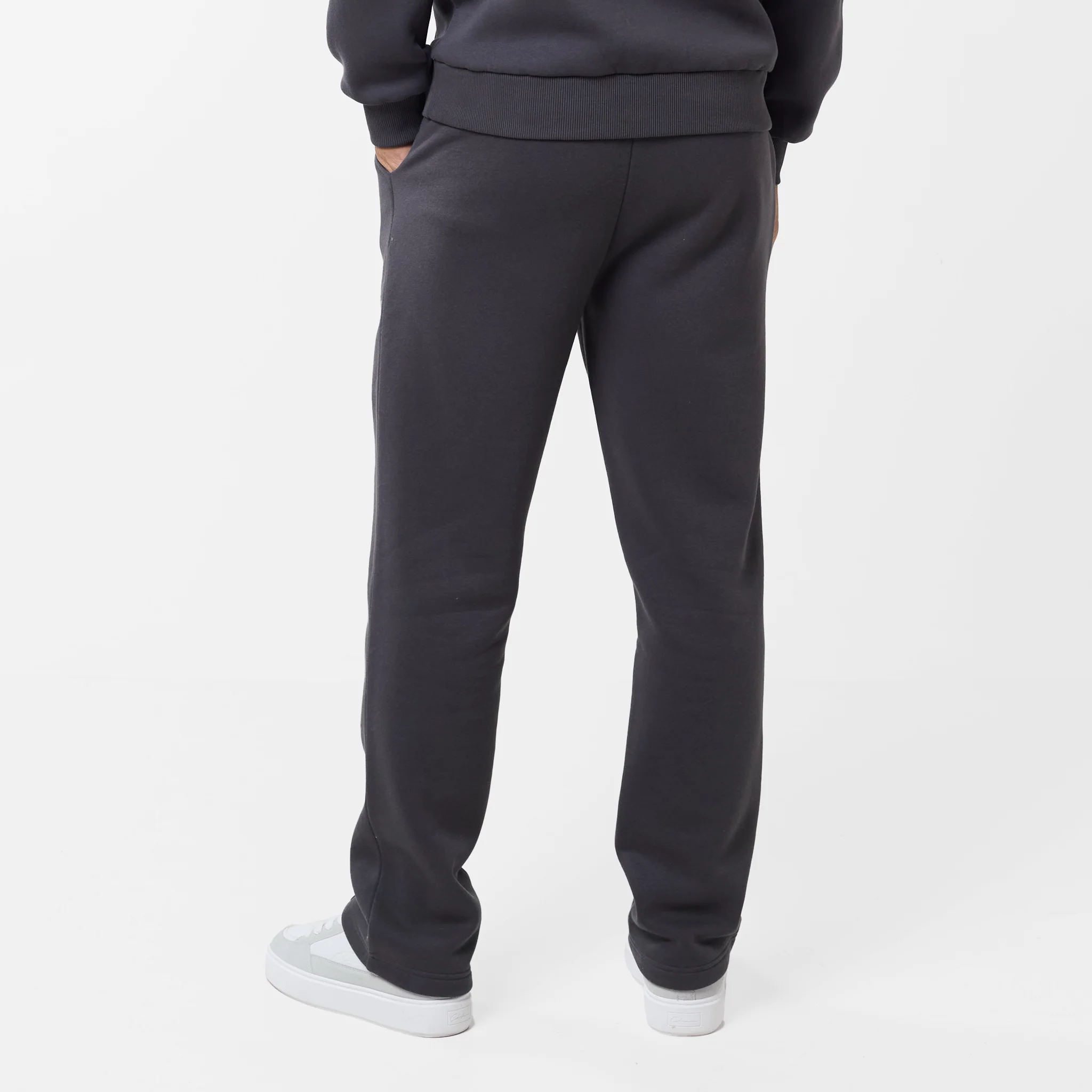 Pleated Open Hem Jogger | Dark Grey - Image 4