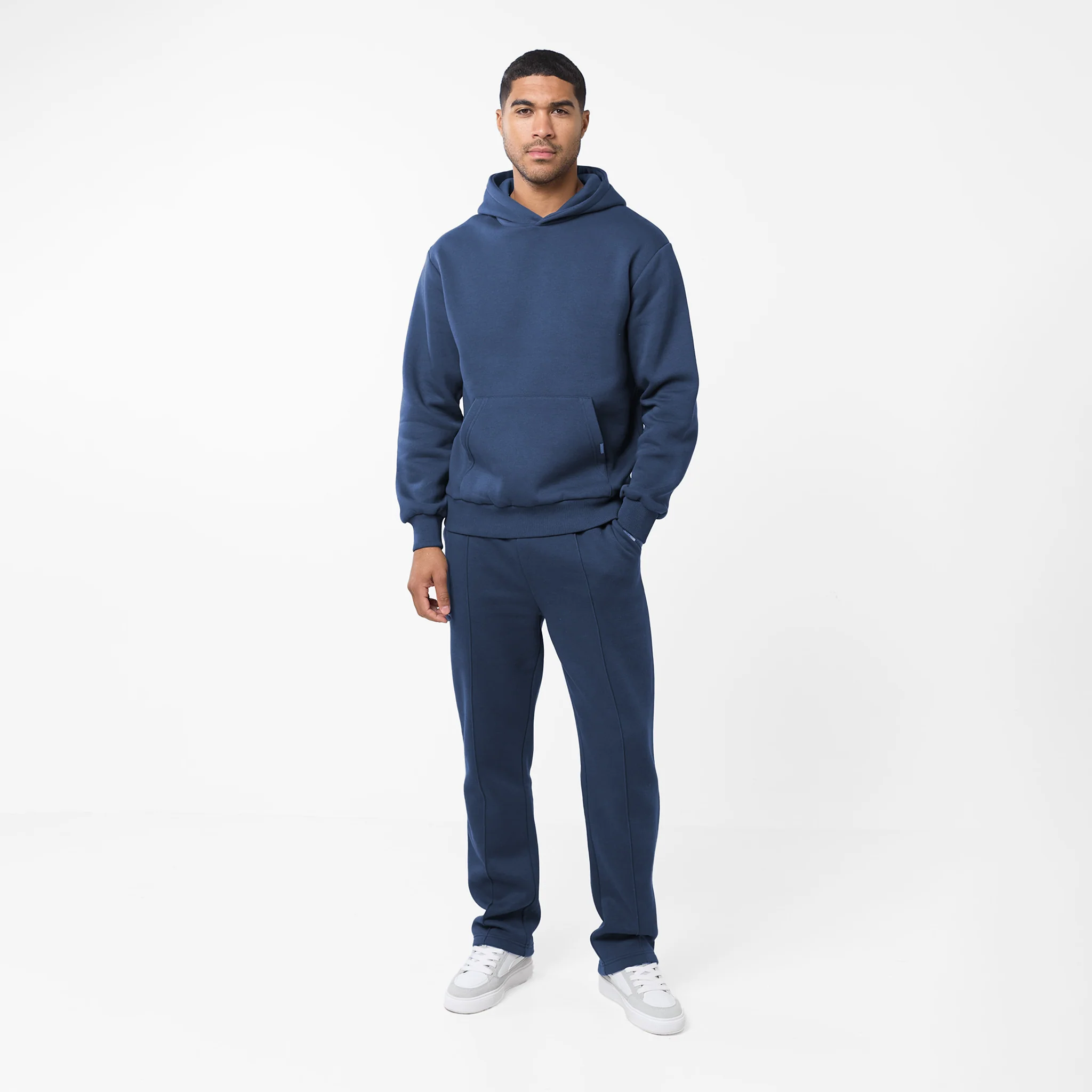 Pleated Open Hem Jogger | Midnight - Image 2