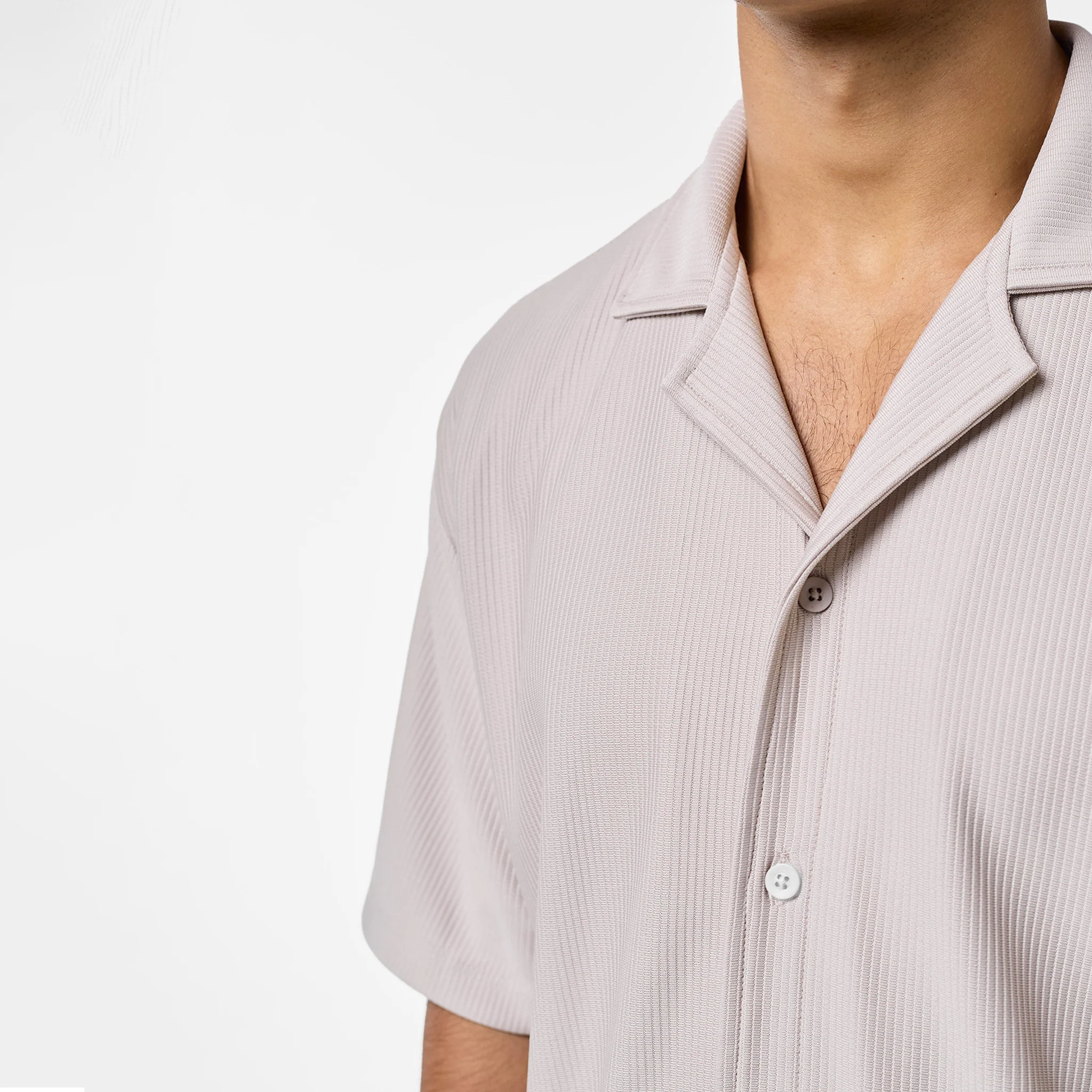 Pleated Shirt | Stone - Image 4