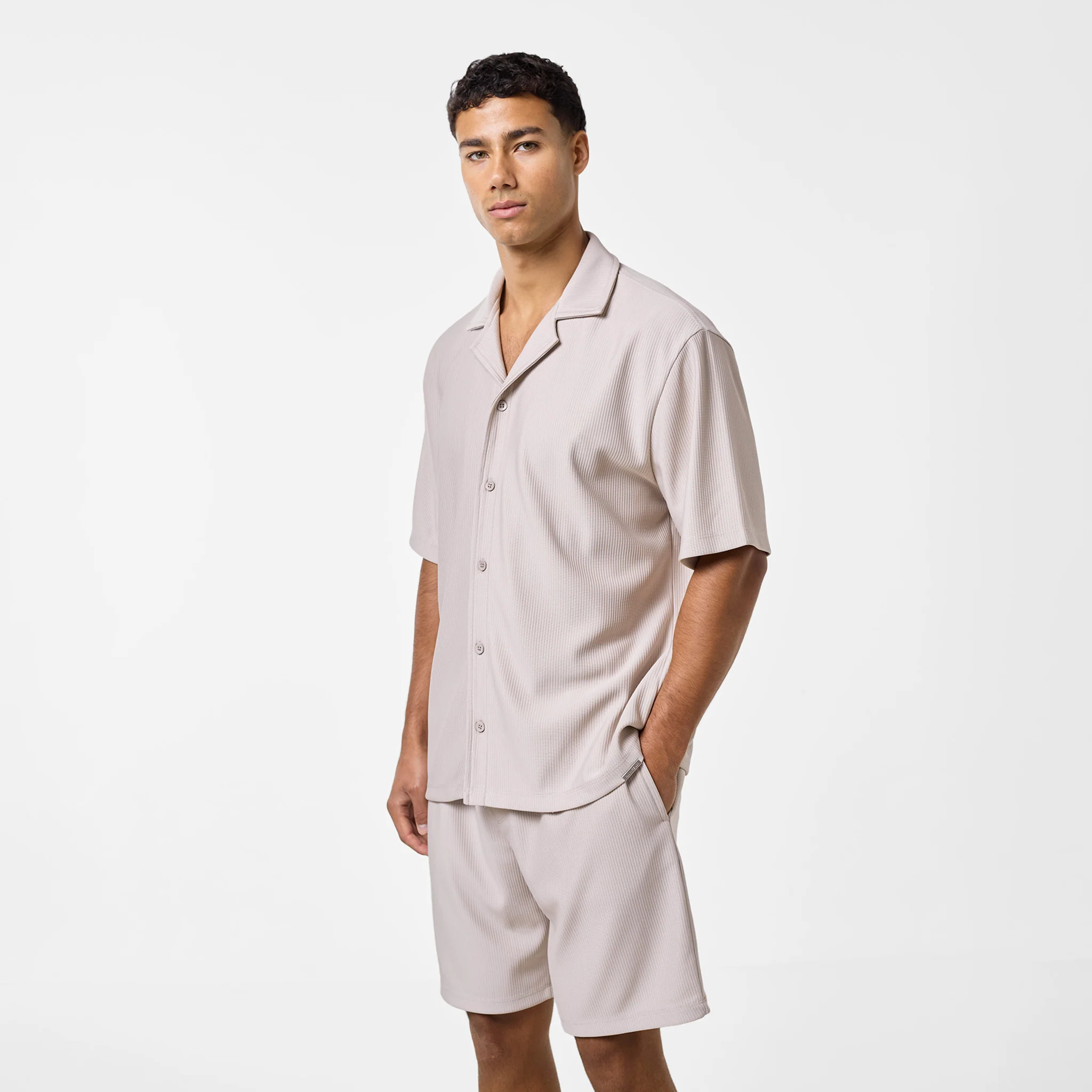 Pleated Shirt | Stone - Image 9
