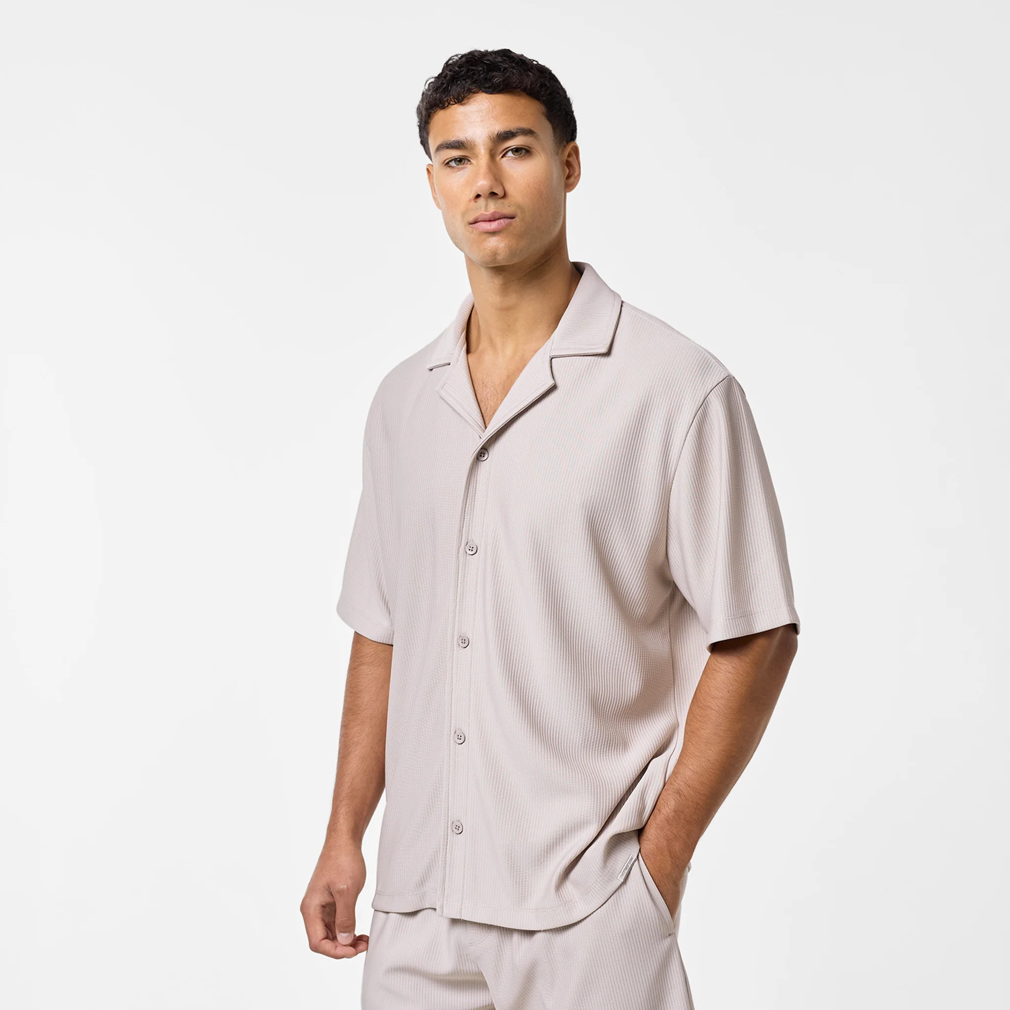 Pleated Twinset | Stone - Image 2