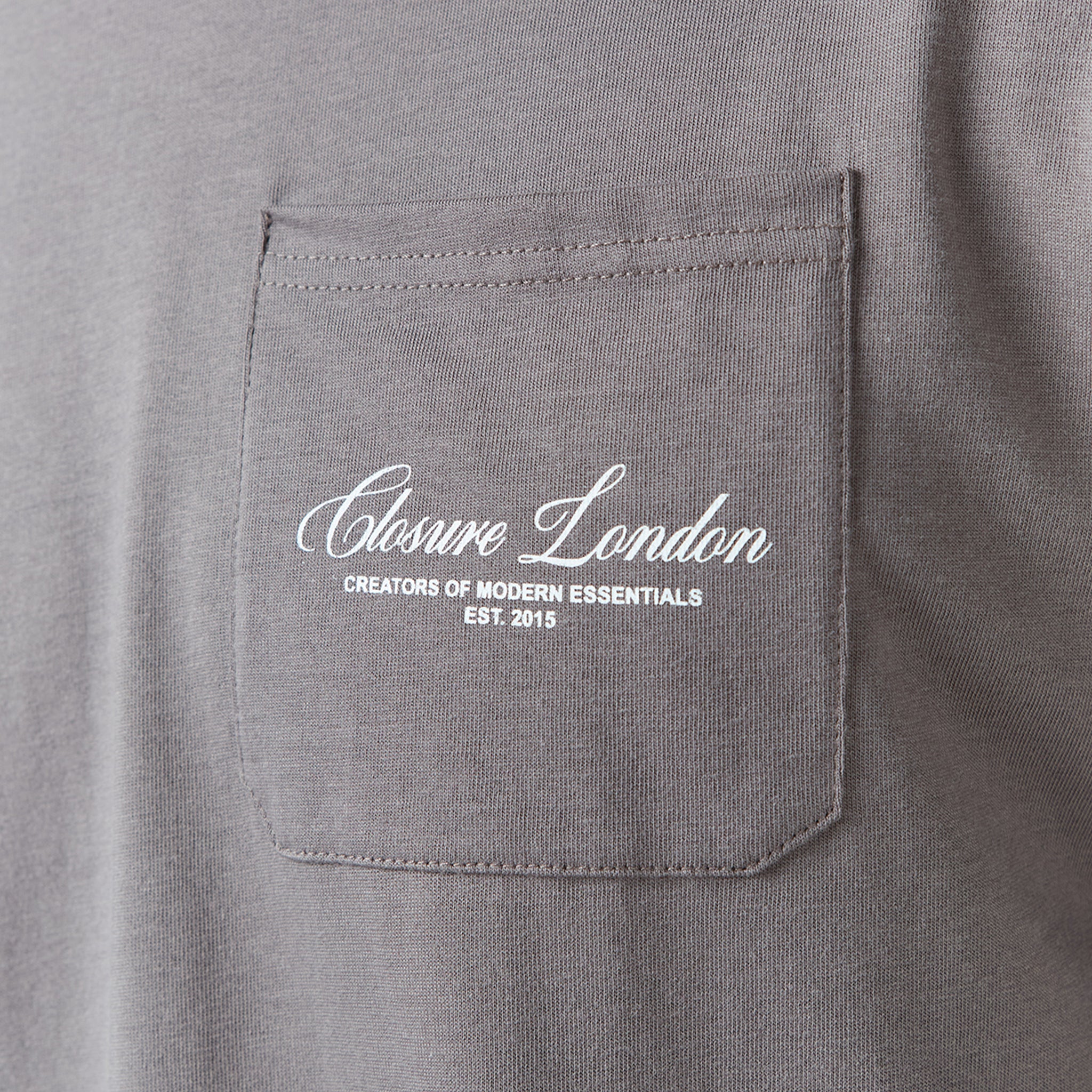Script Logo Pocket T-Shirt | Brown - Image 4