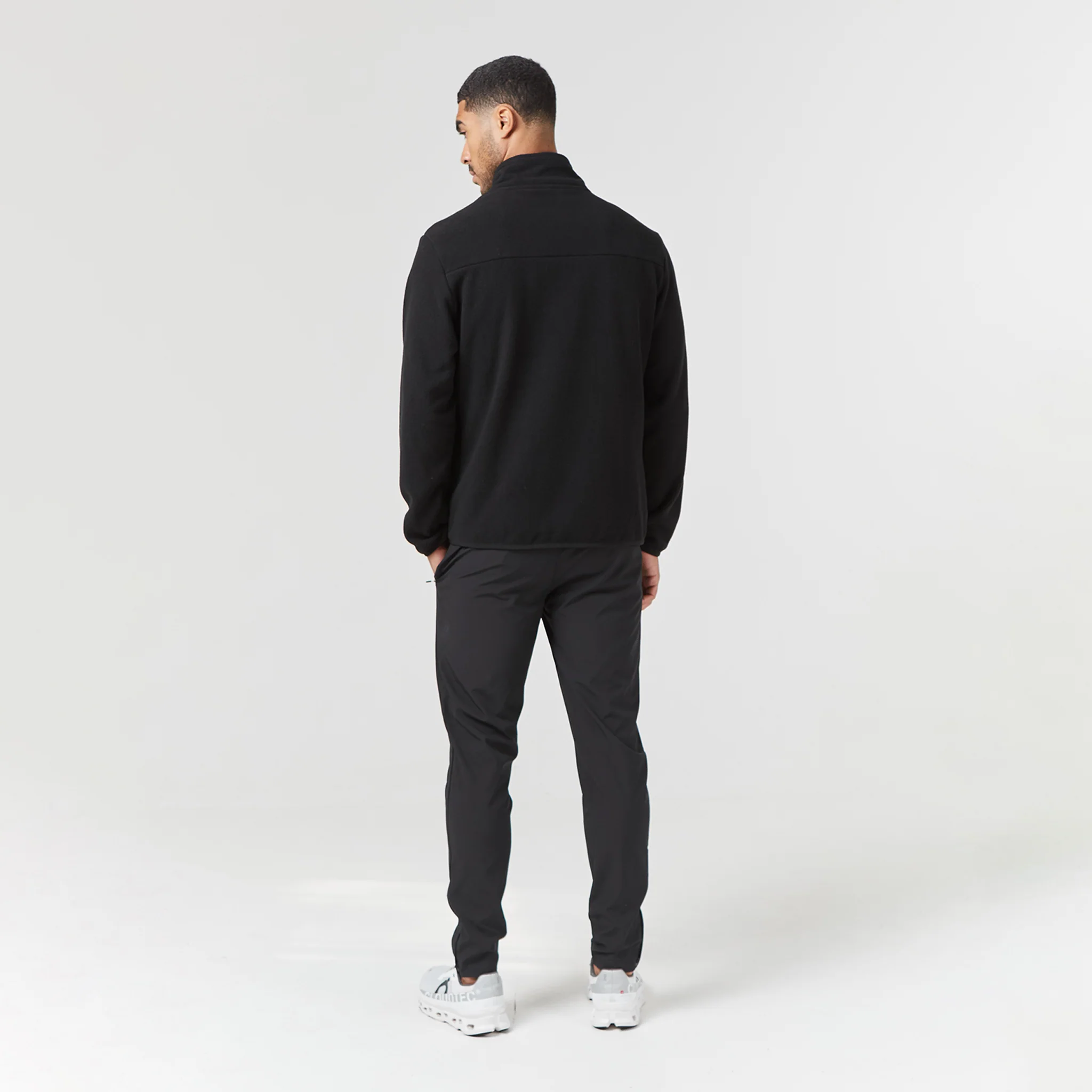 Polar Fleece Zip Through Jacket | Black - Image 3