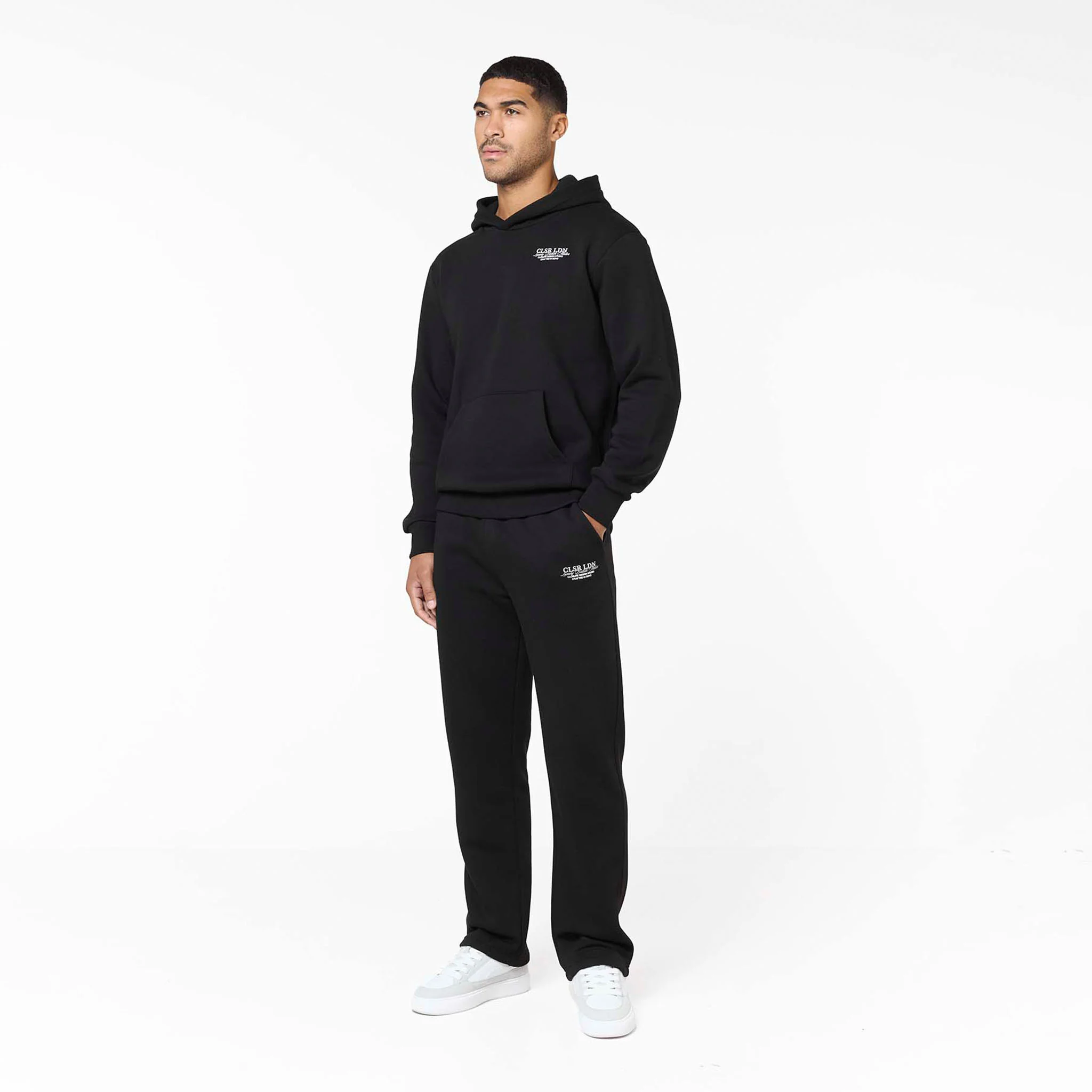 Premium Luxe Open Hem Tracksuit | Black - Image 4