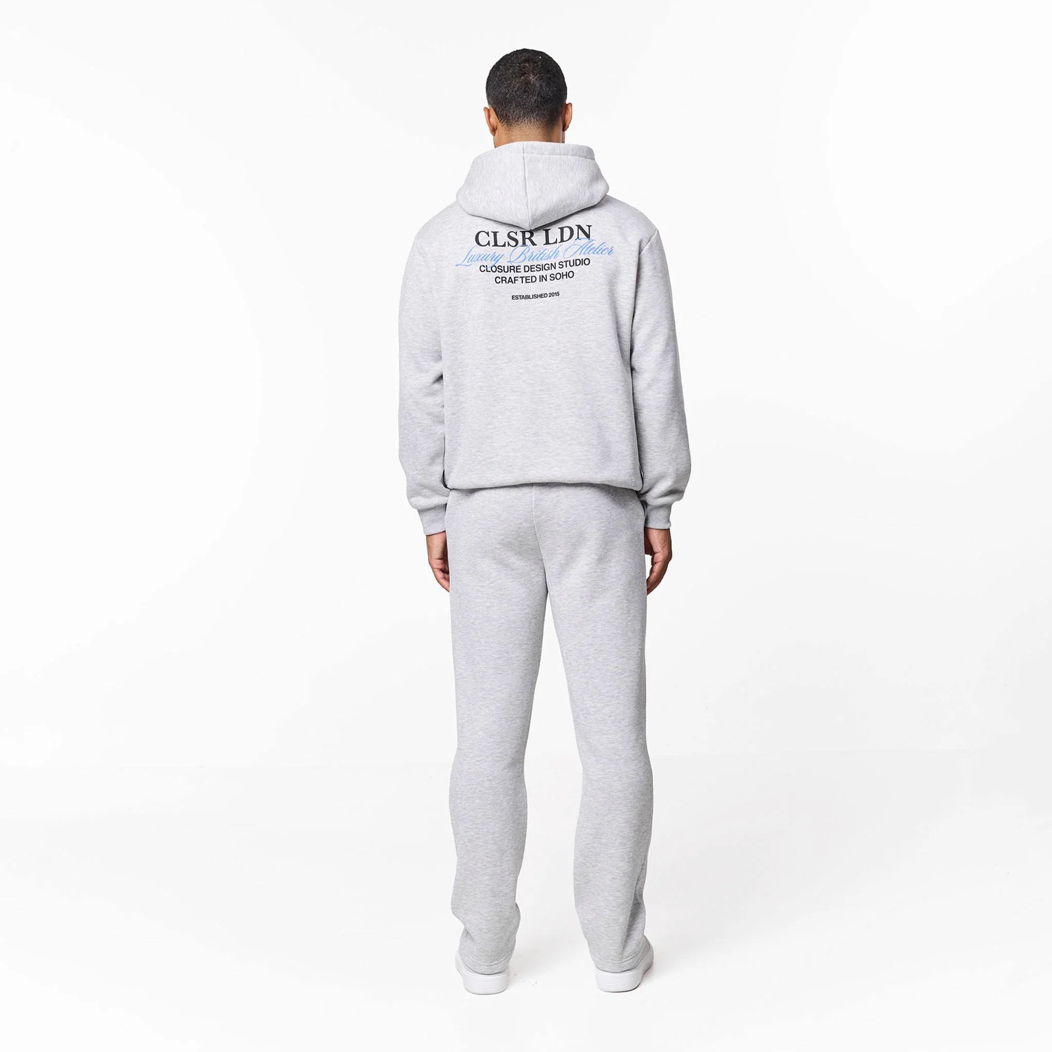 Premium Luxe Open Hem Tracksuit | Grey Marl