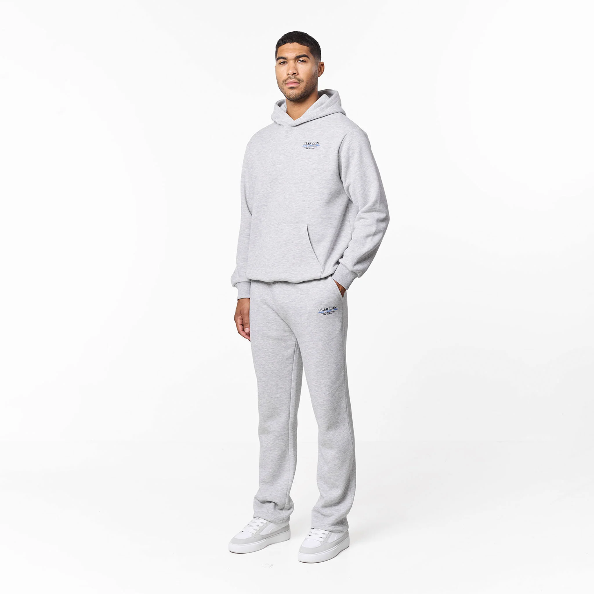 Premium Luxe Open Hem Tracksuit | Grey Marl - Image 4
