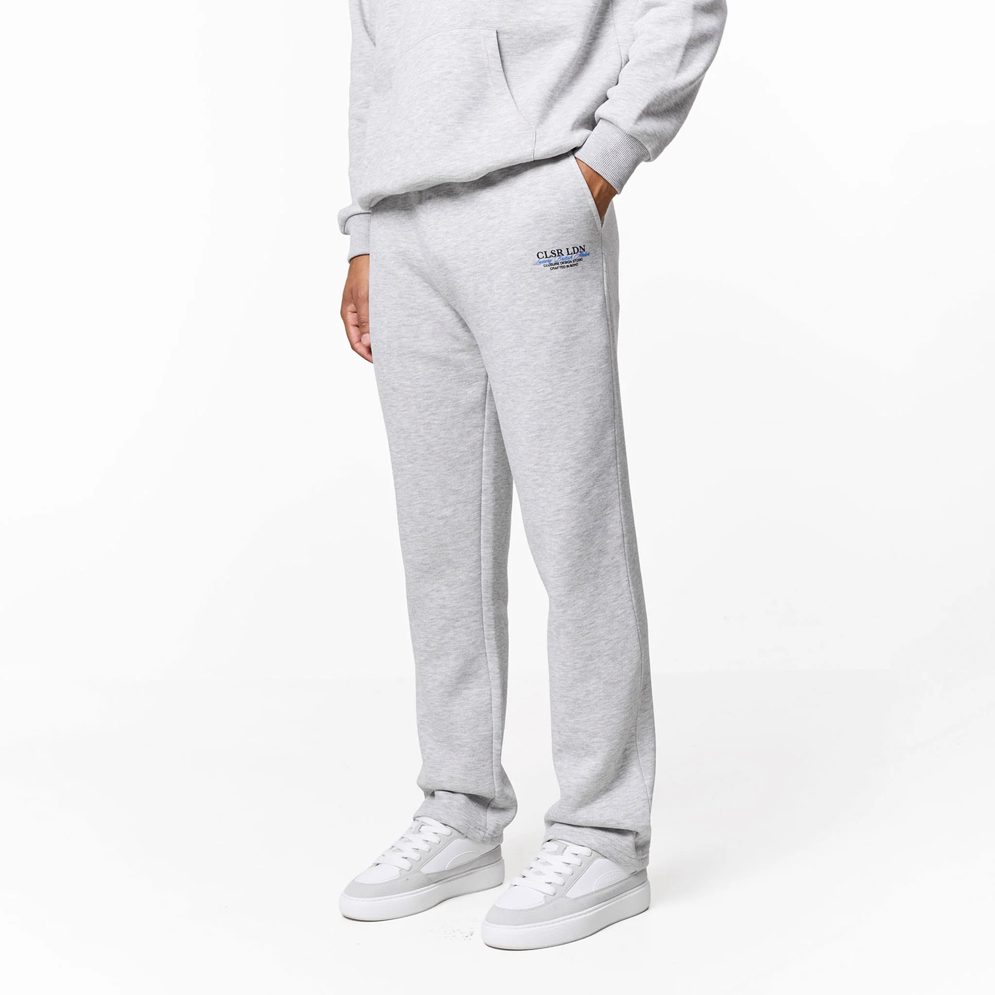 Premium Luxe Open Hem Tracksuit | Grey Marl - Image 5