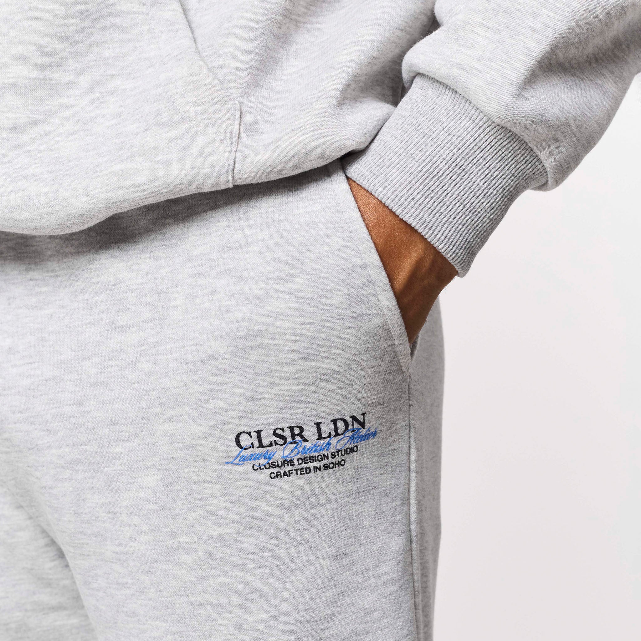 Premium Luxe Open Hem Tracksuit | Grey Marl - Image 6