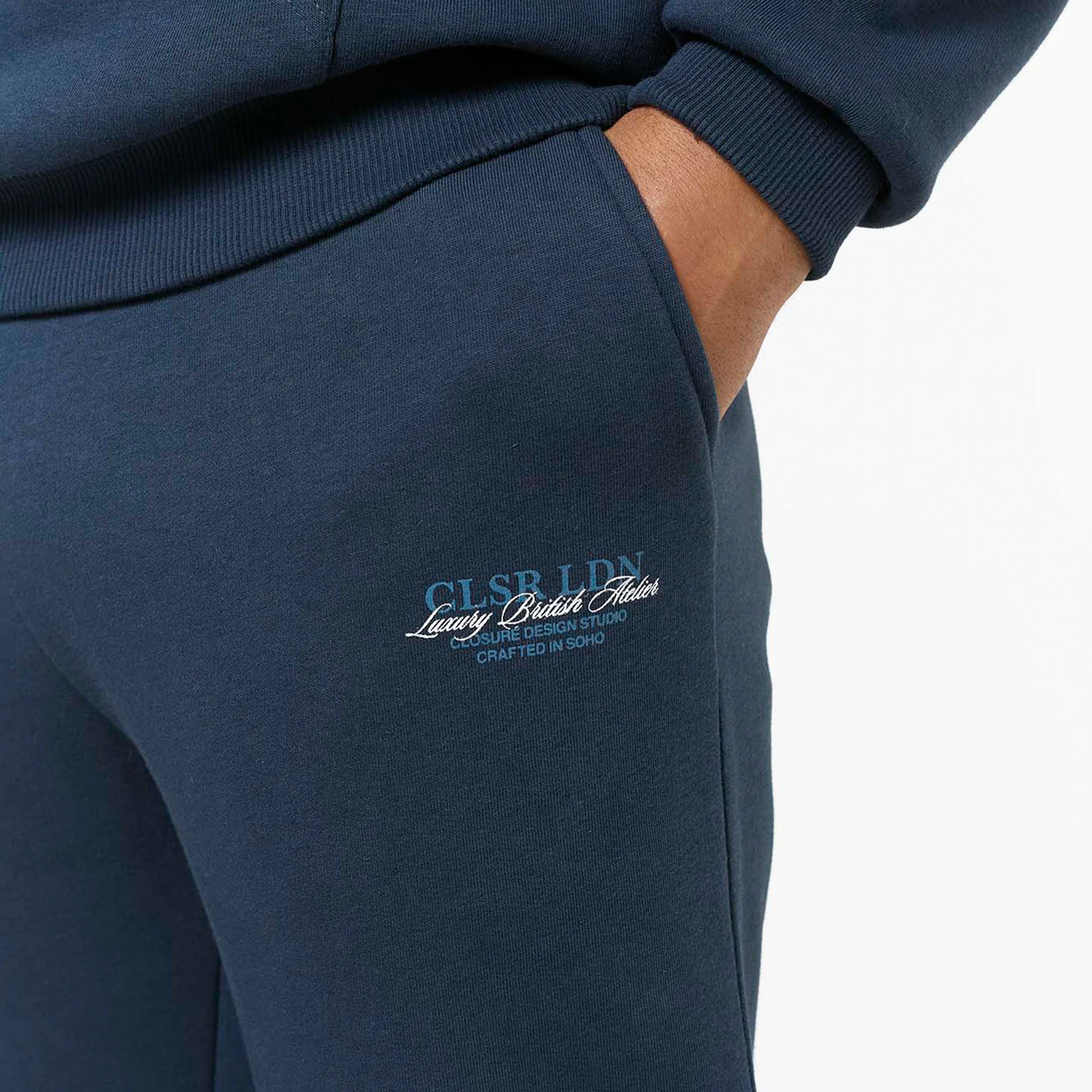 Premium Luxe Open Hem Tracksuit | Navy - Image 8