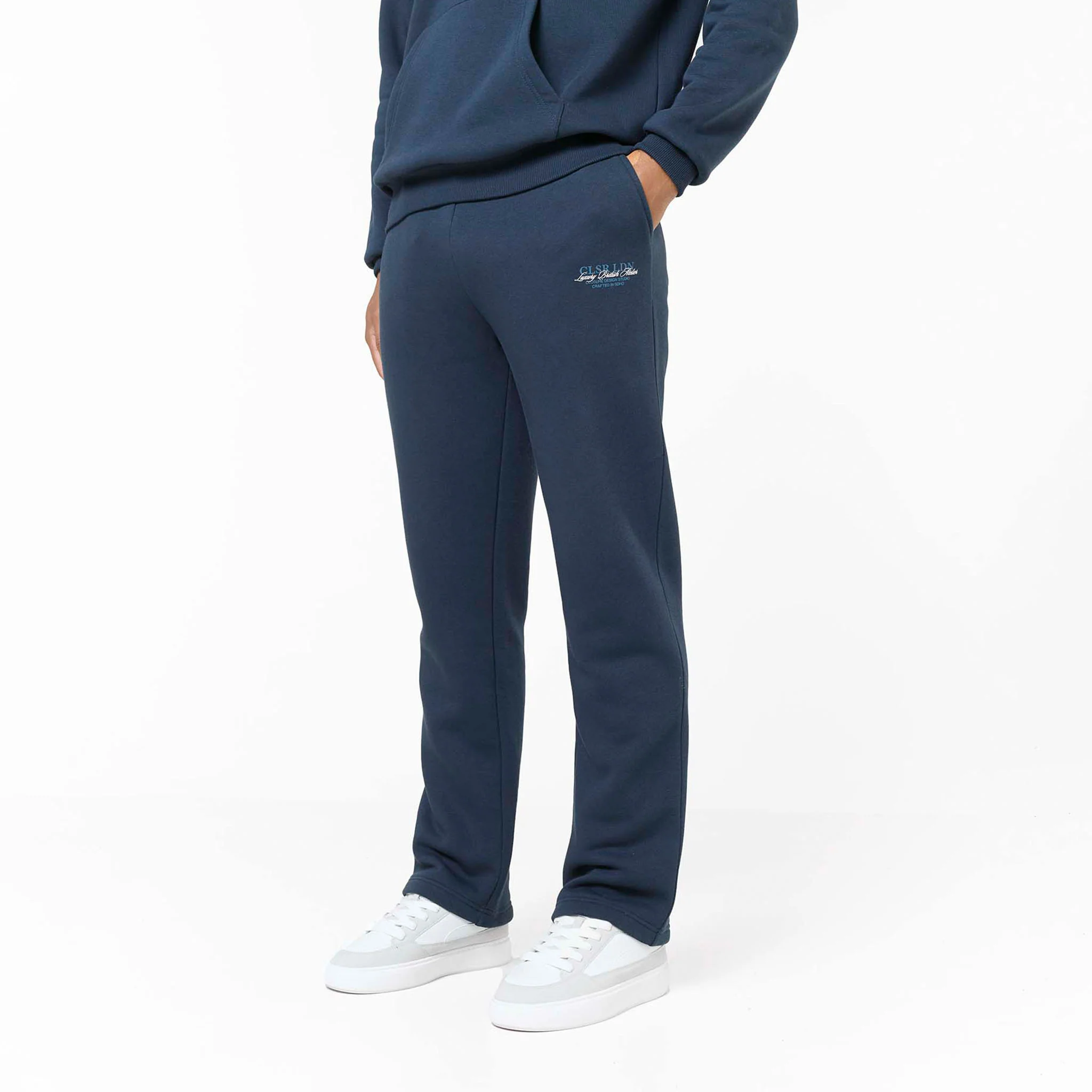 Premium Luxe Open Hem Tracksuit | Navy - Image 9