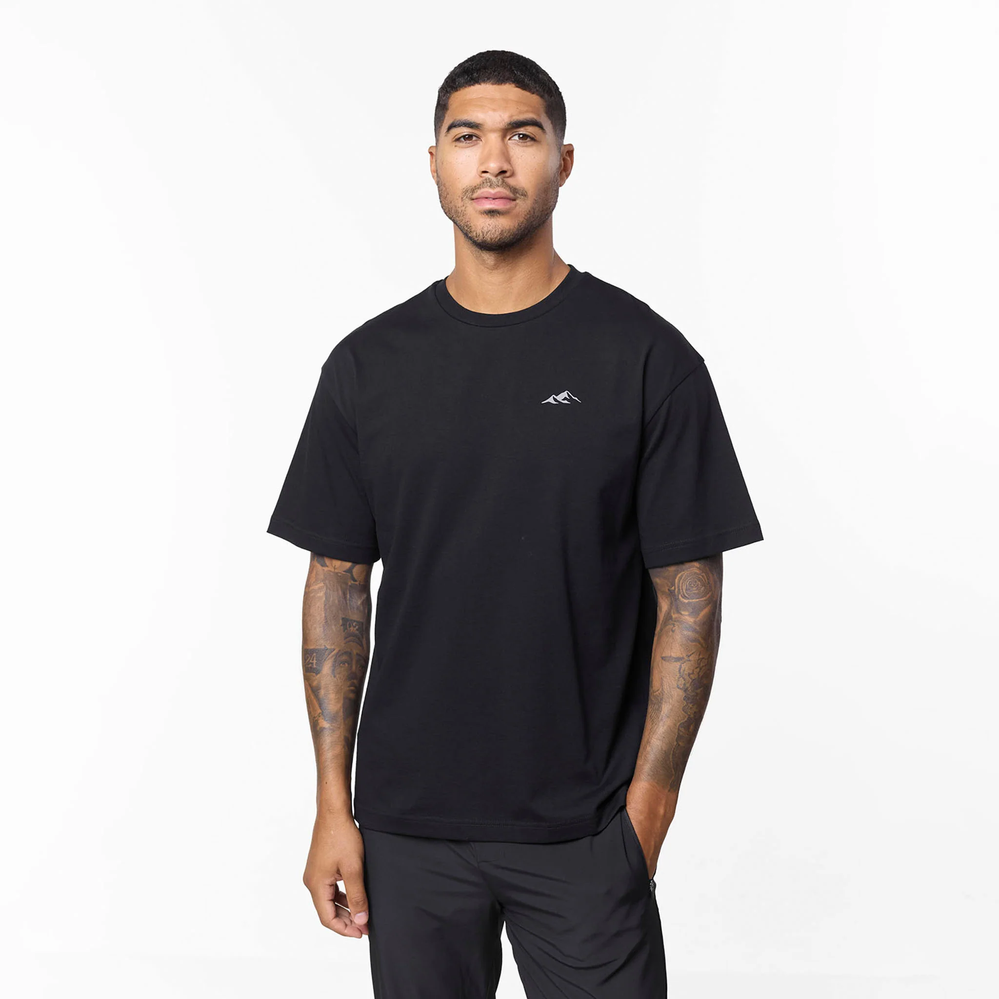 Premium Mountain T-Shirt | Black - Image 5
