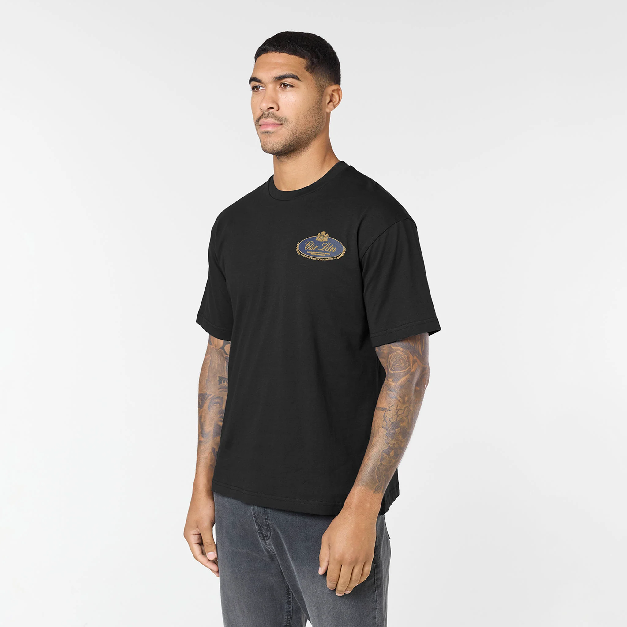 Premium Oval T-Shirt | Black - Image 2