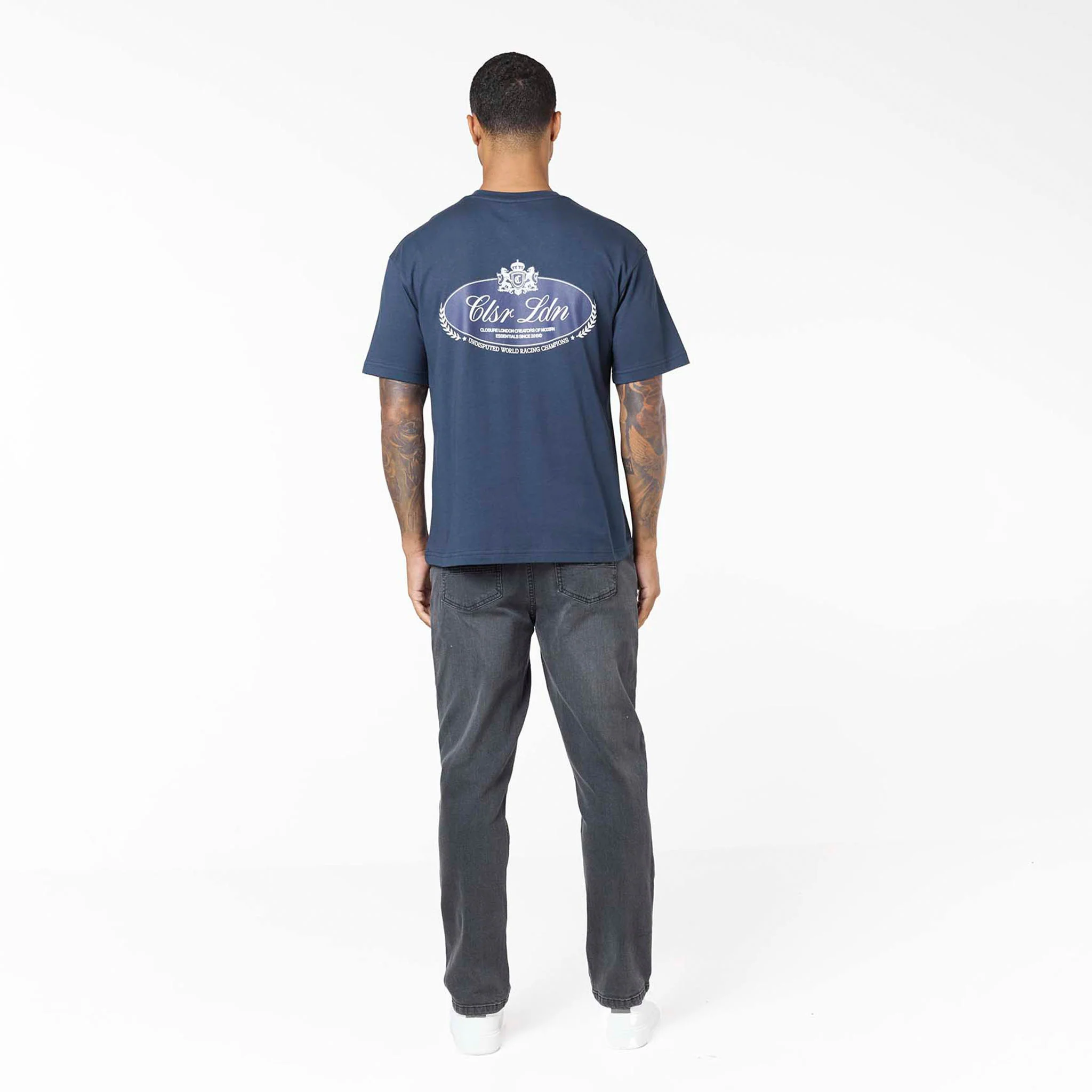 Premium Oval T-Shirt | Navy - Image 4
