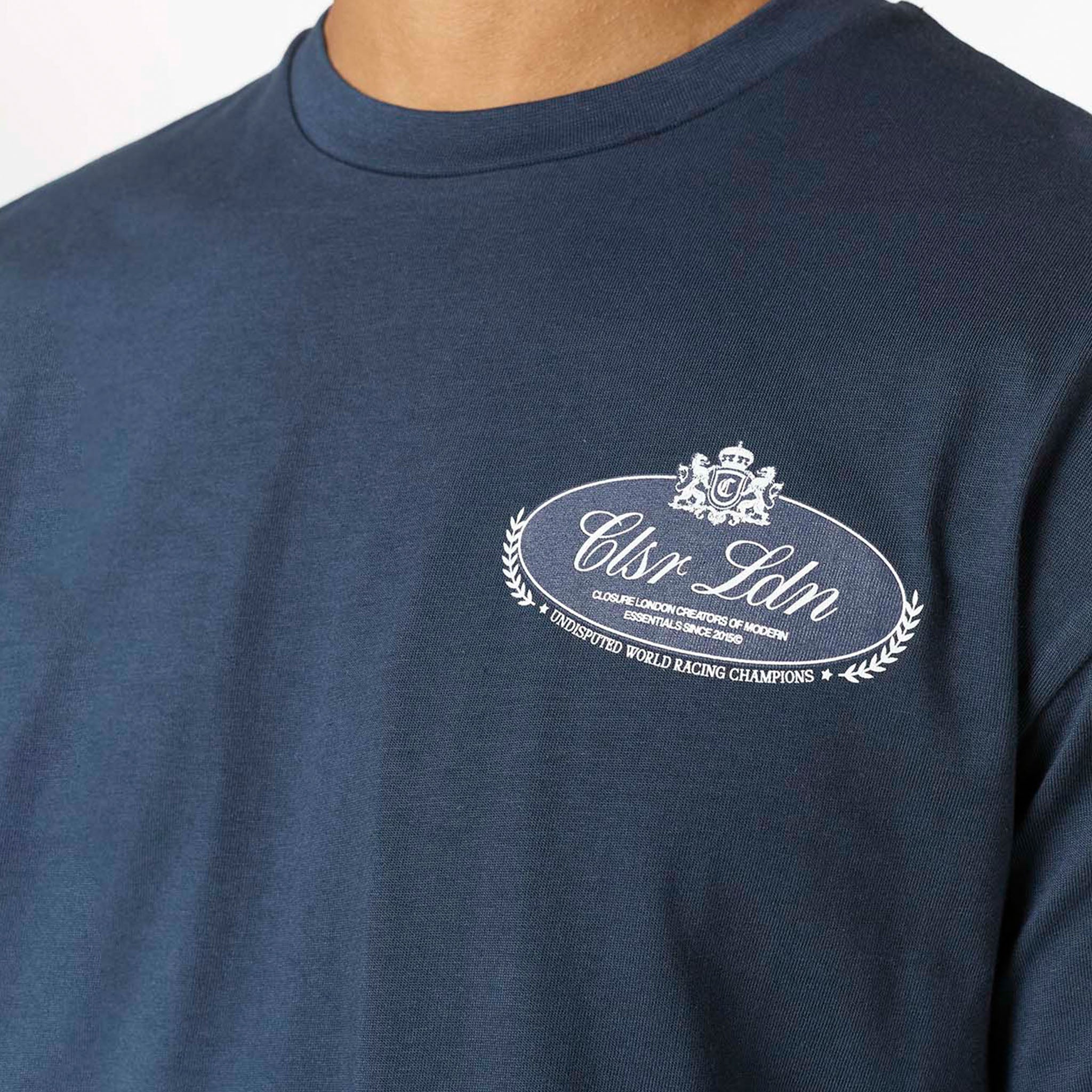 Premium Oval T-Shirt | Navy - Image 5