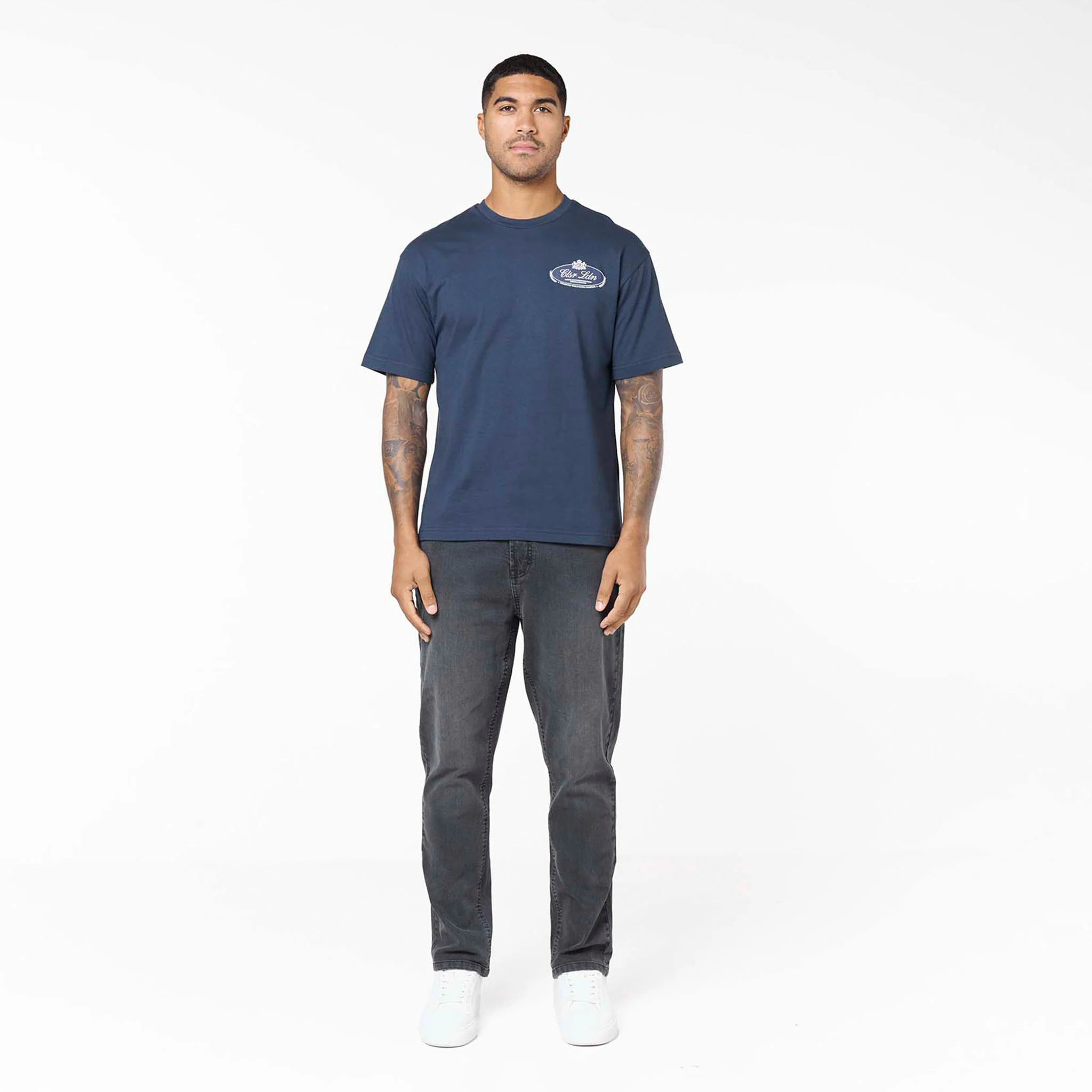 Premium Oval T-Shirt | Navy - Image 6