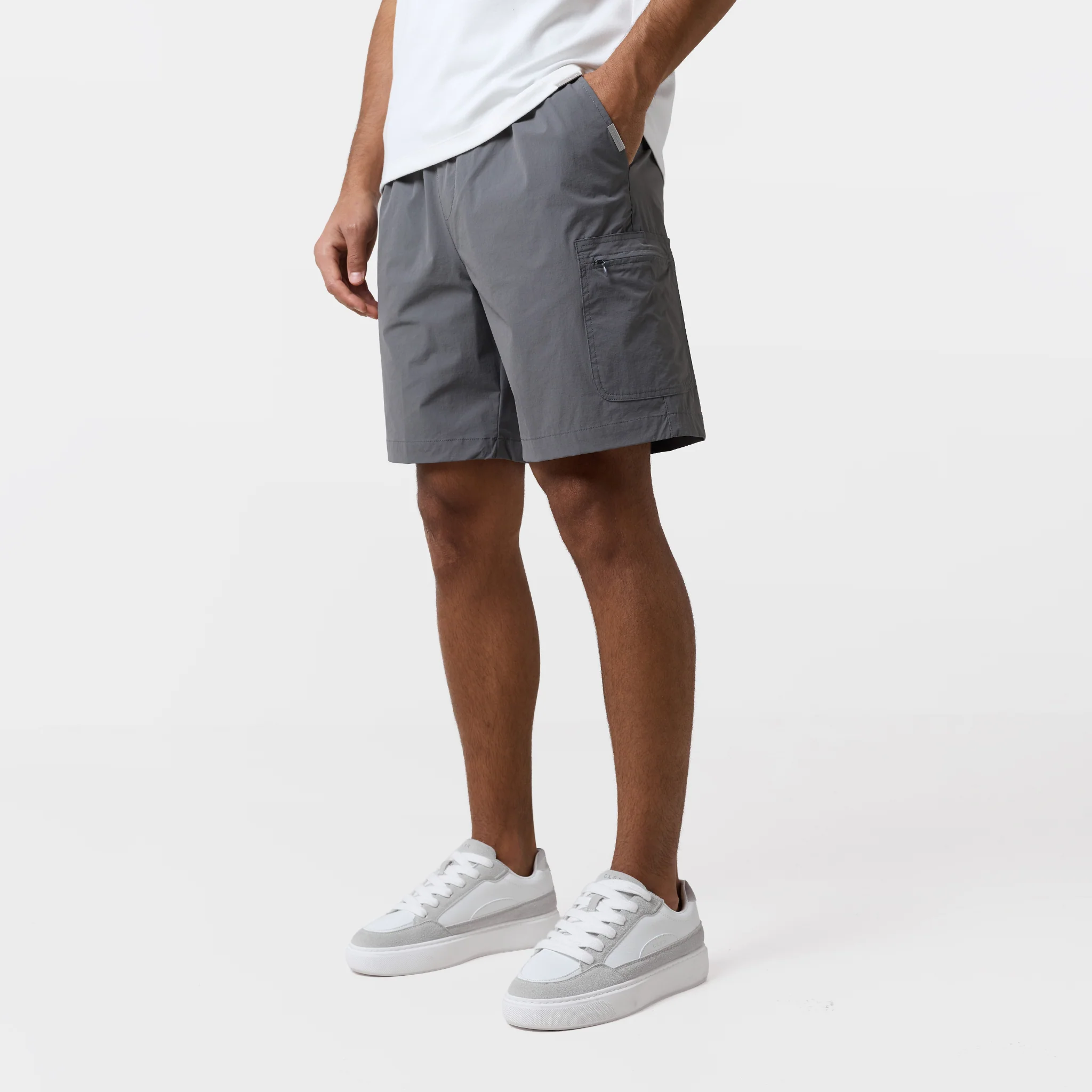Premium Tech Cargo Short | Mid Grey