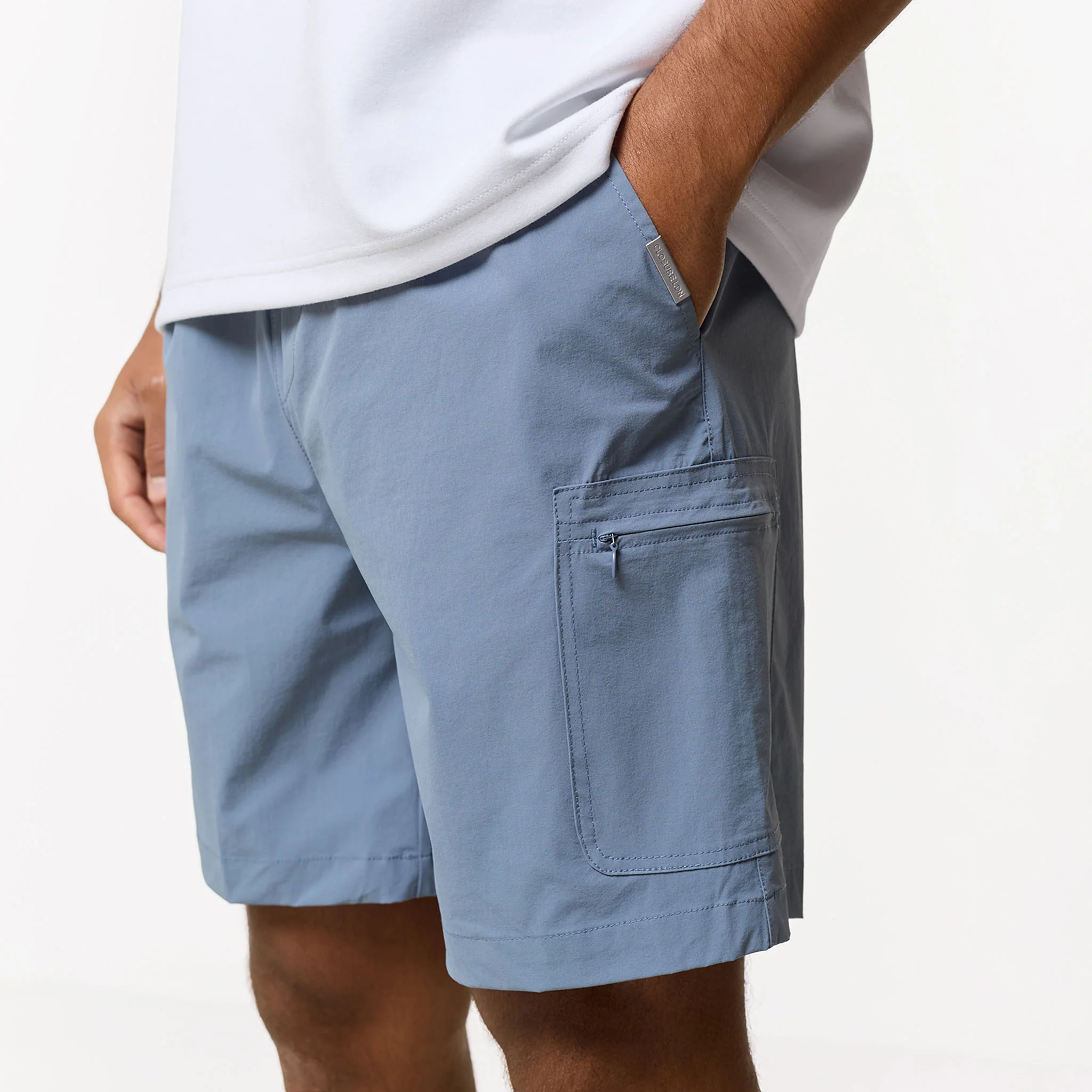 Premium Tech Cargo Short | Steel Blue - Image 4