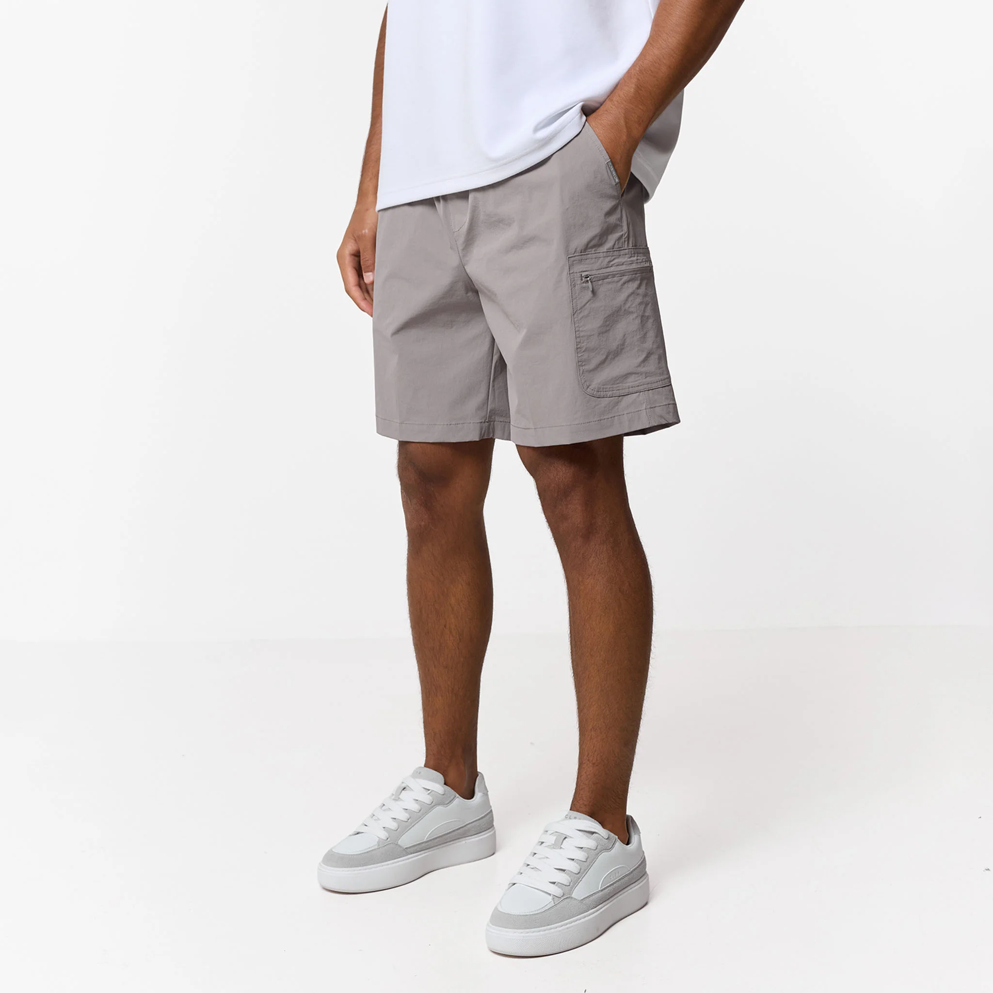 Premium Tech Cargo Short | Stone