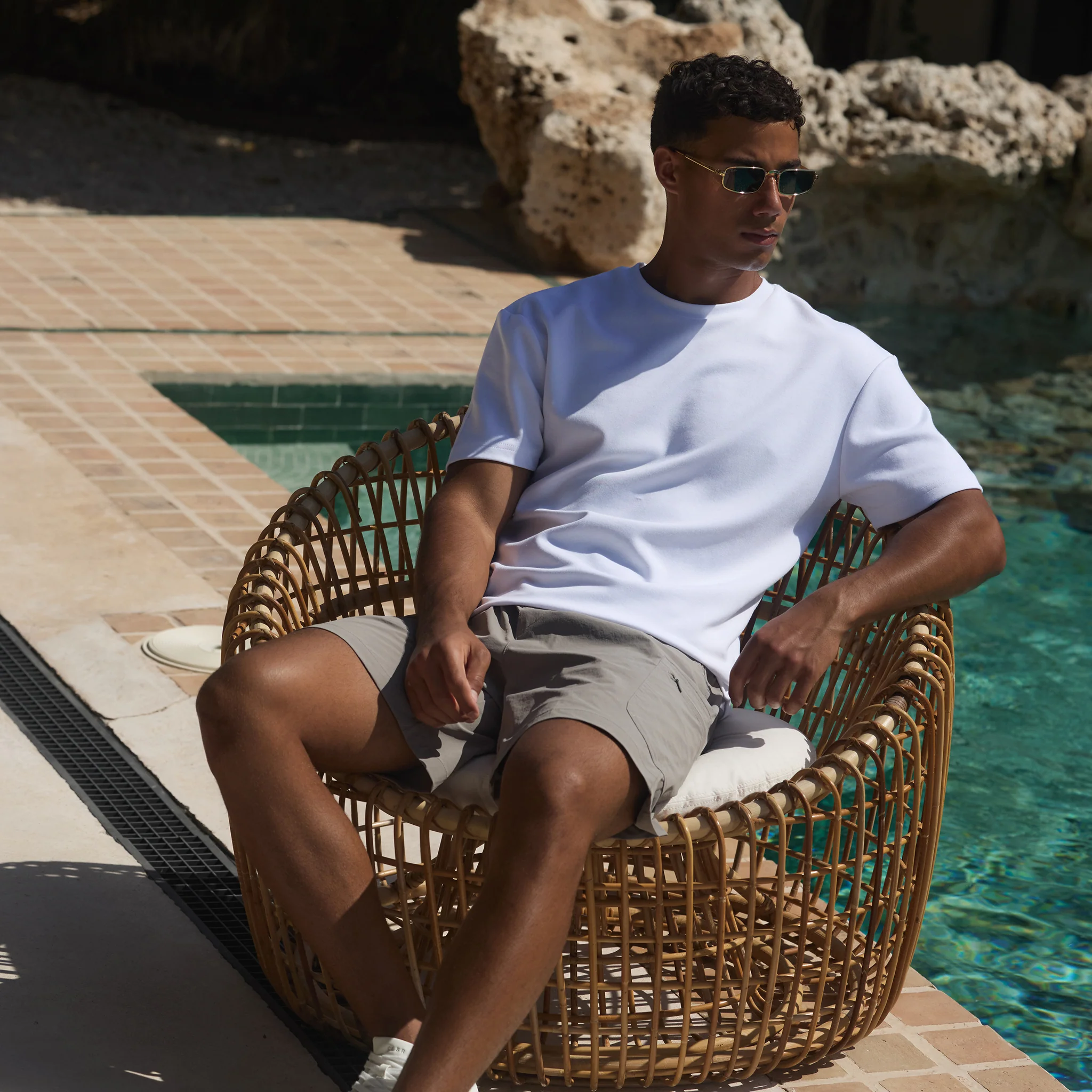 Premium Tech Cargo Short | Stone - Image 2