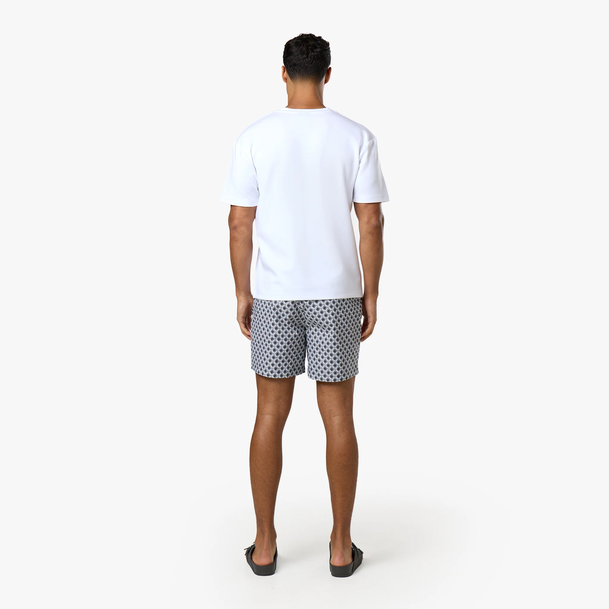 Printed Smart Buckle Swimshort | Charcoal - Image 5