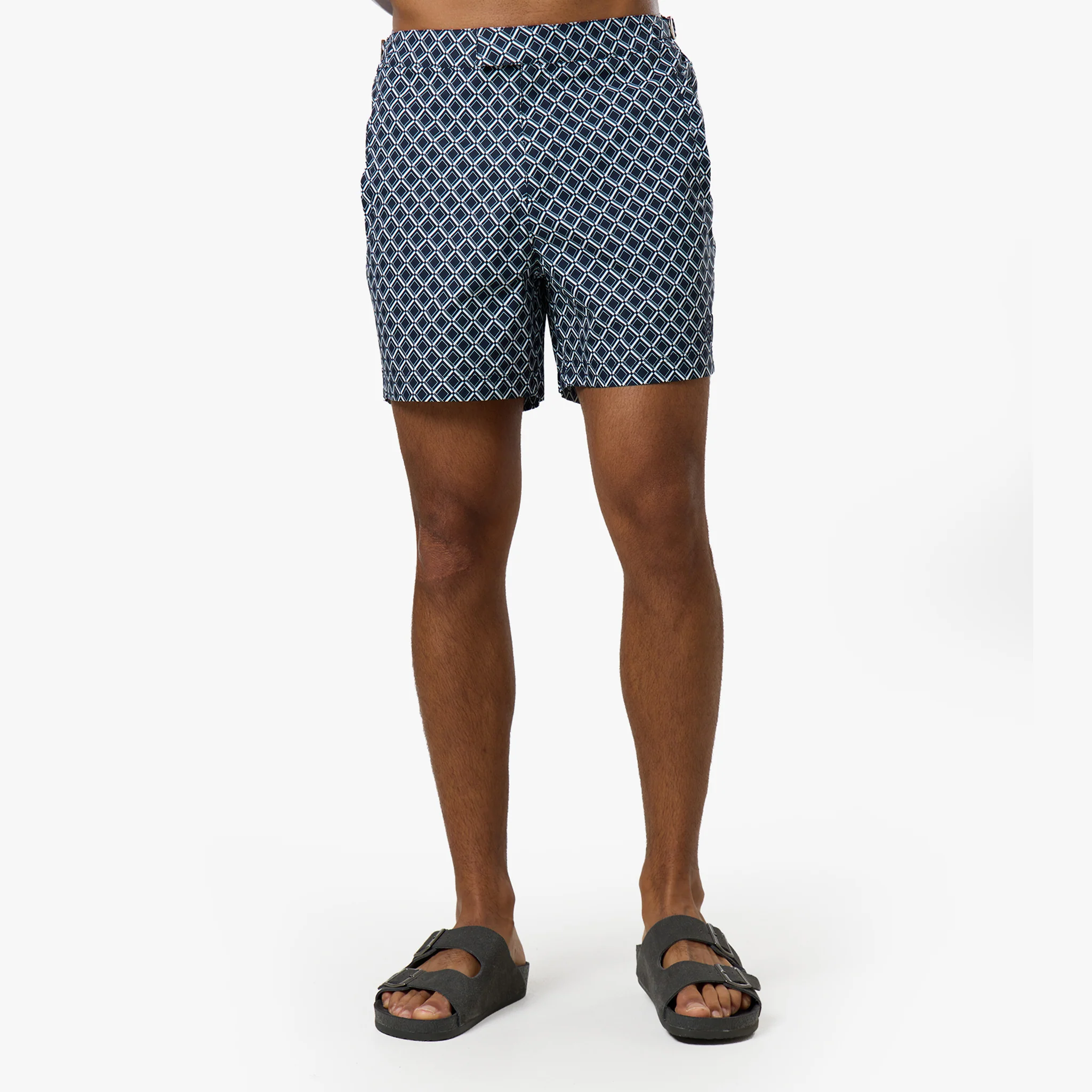 Printed Smart Buckle Swimshort | Navy - Image 5