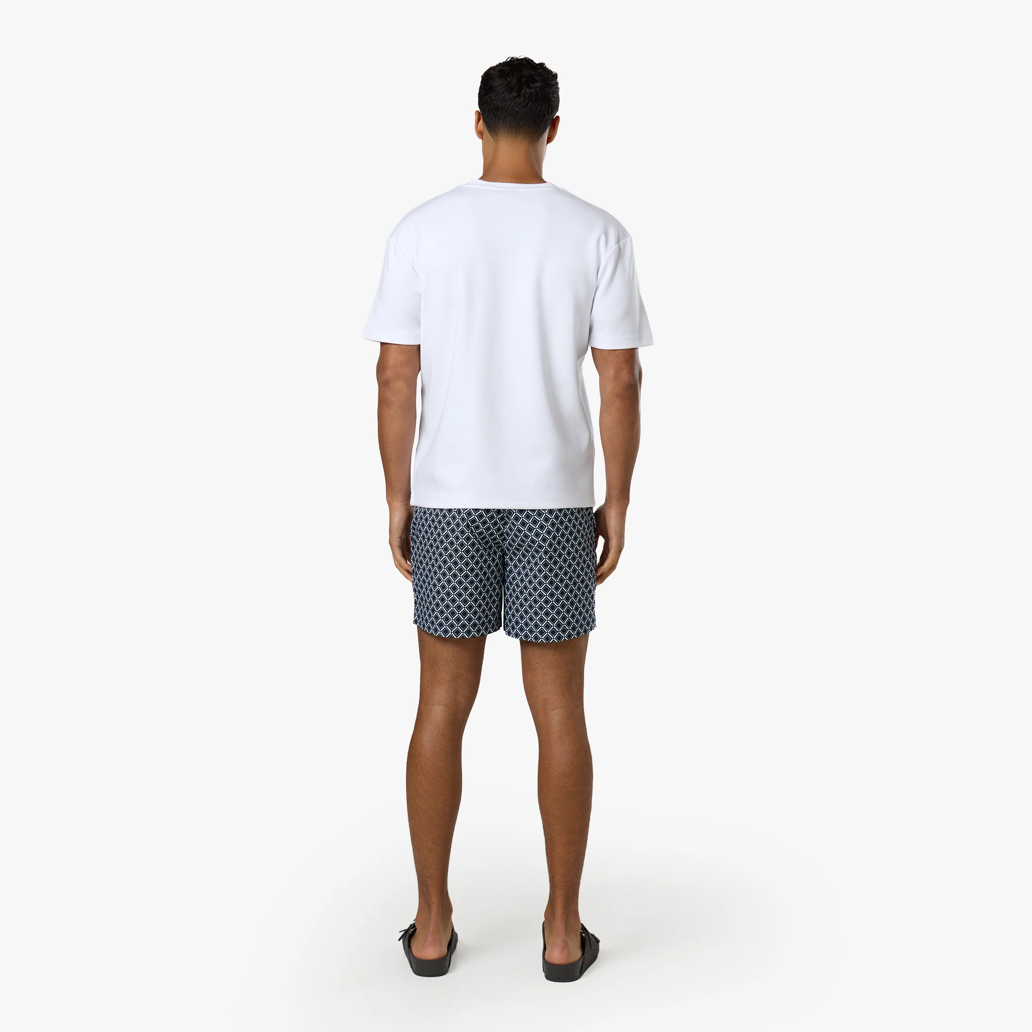 Printed Smart Buckle Swimshort | Navy - Image 6